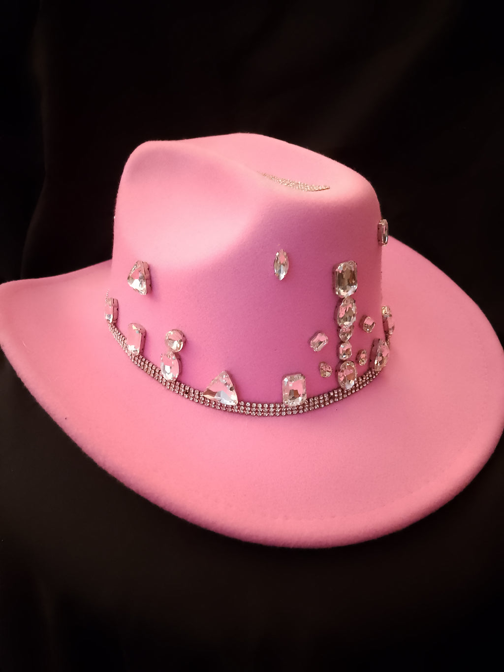 Camellia Pink Radiant Rodeo Western Hat With Silver Rhinestones