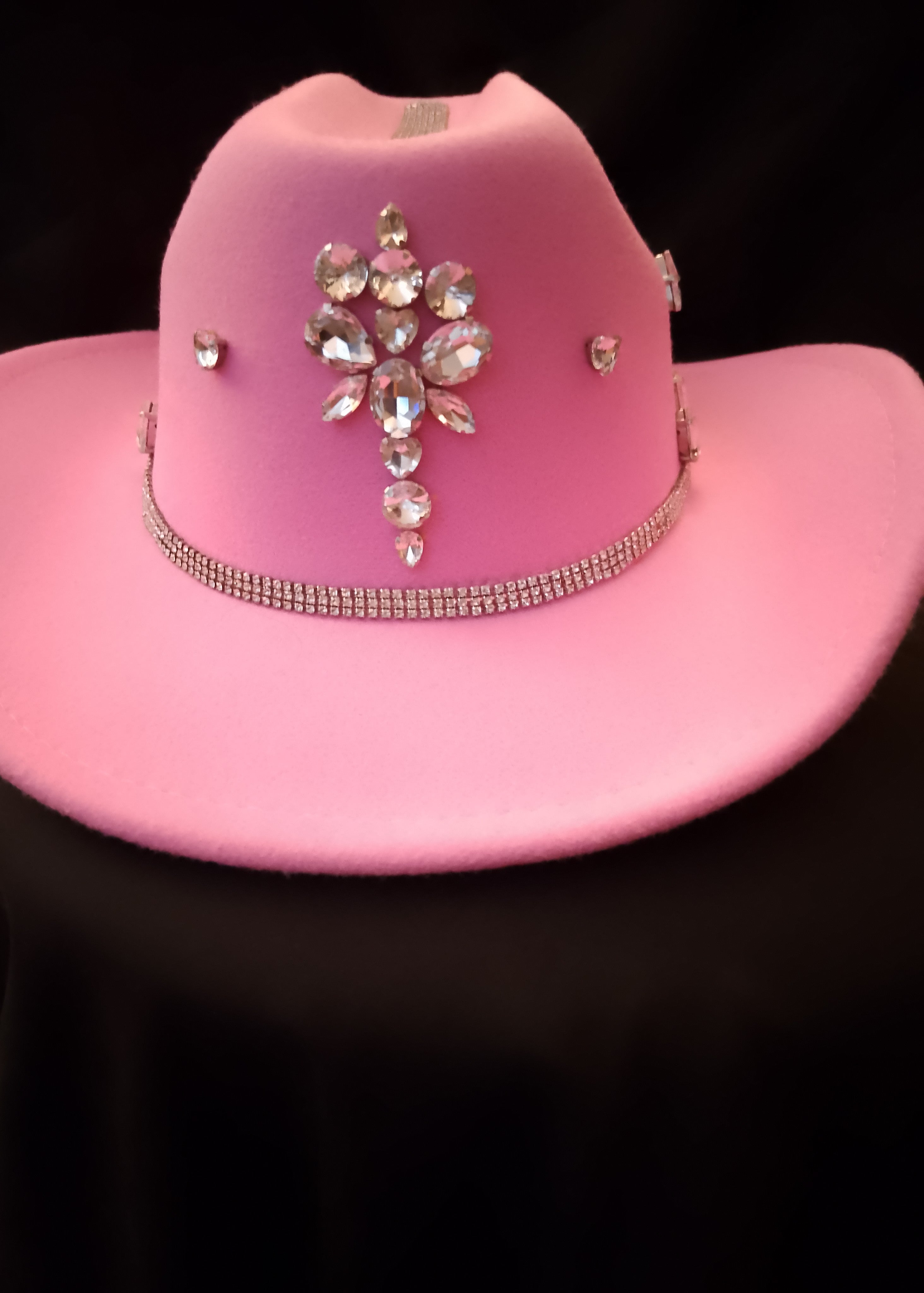 Camellia Pink Radiant Rodeo Western Hat With Silver Rhinestones