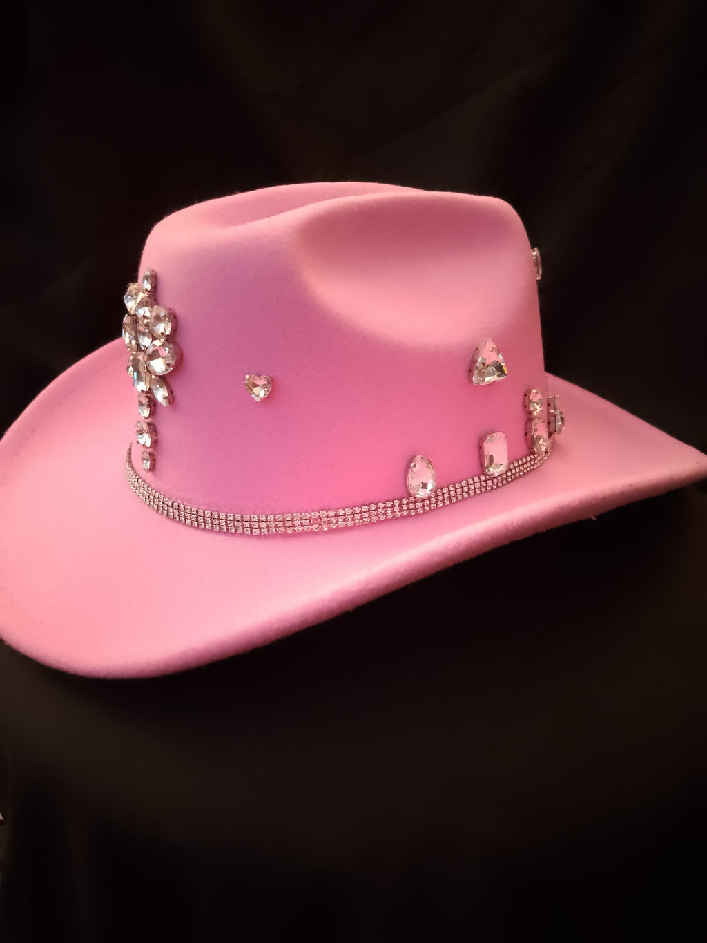 Camellia Pink Radiant Rodeo Western Hat With Silver Rhinestones