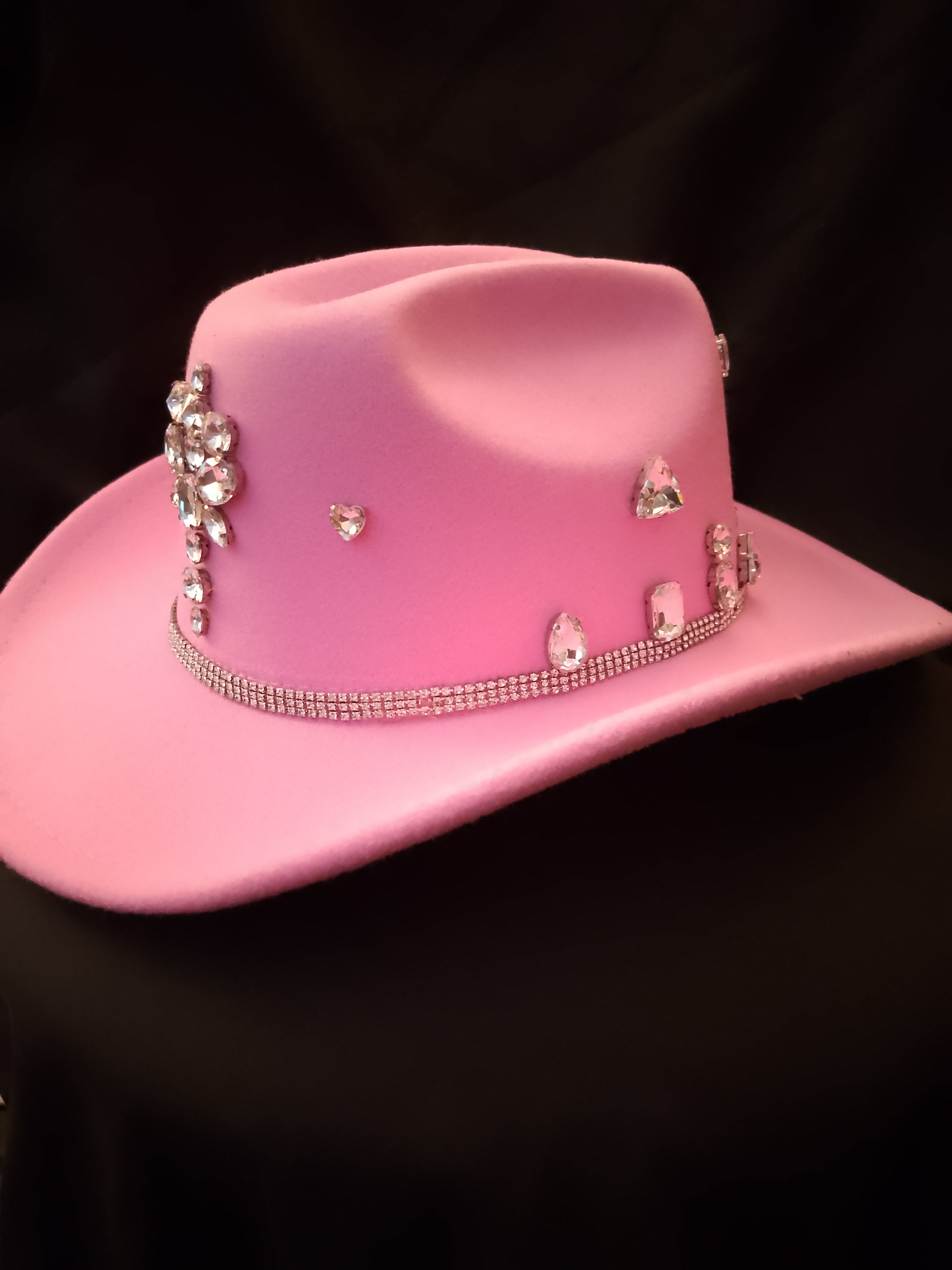 Camellia Pink Radiant Rodeo Western Hat With Silver Rhinestones