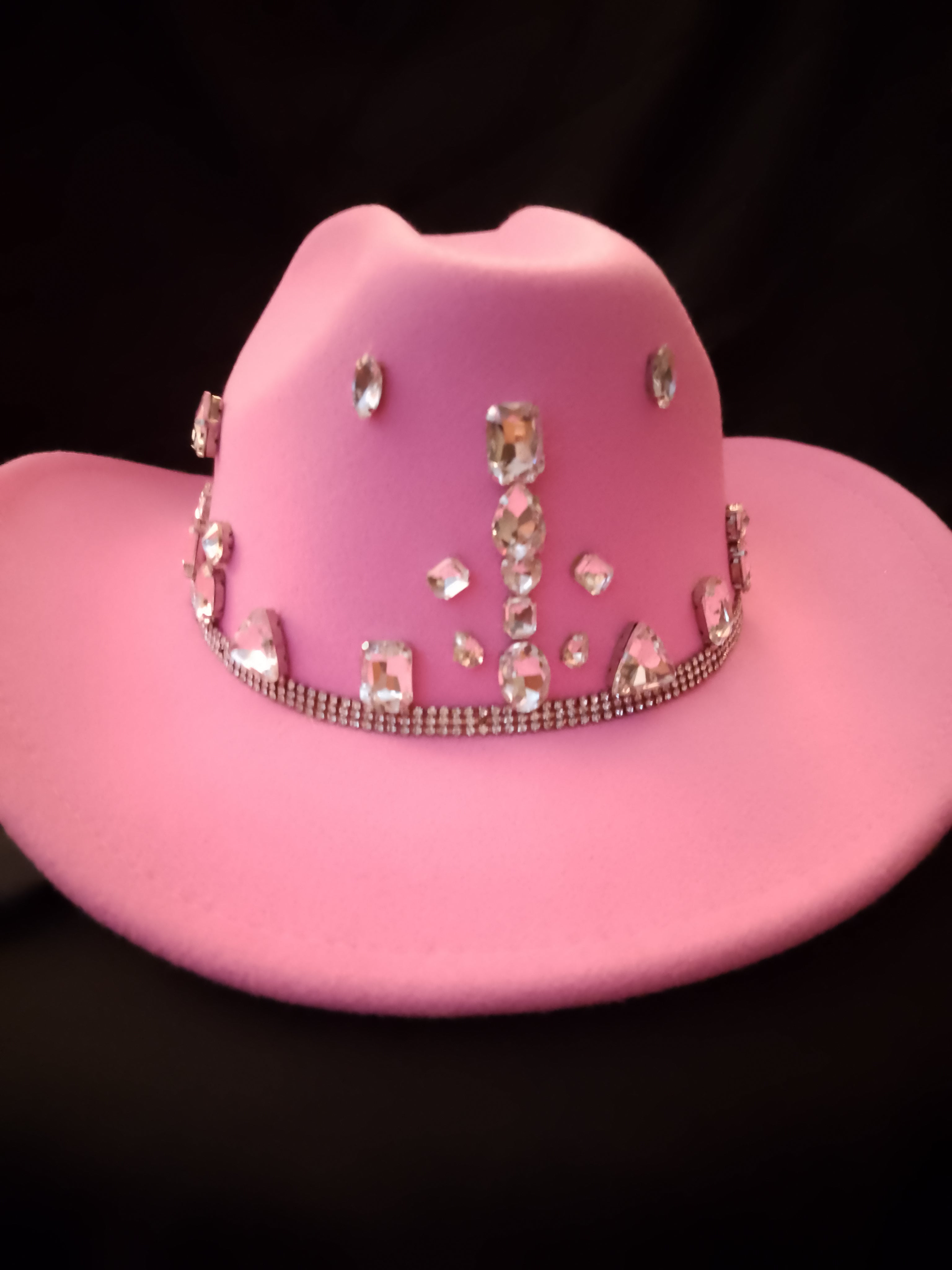 Camellia Pink Radiant Rodeo Western Hat With Silver Rhinestones