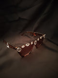 Coffee Couture Shades Silver Rhinestones