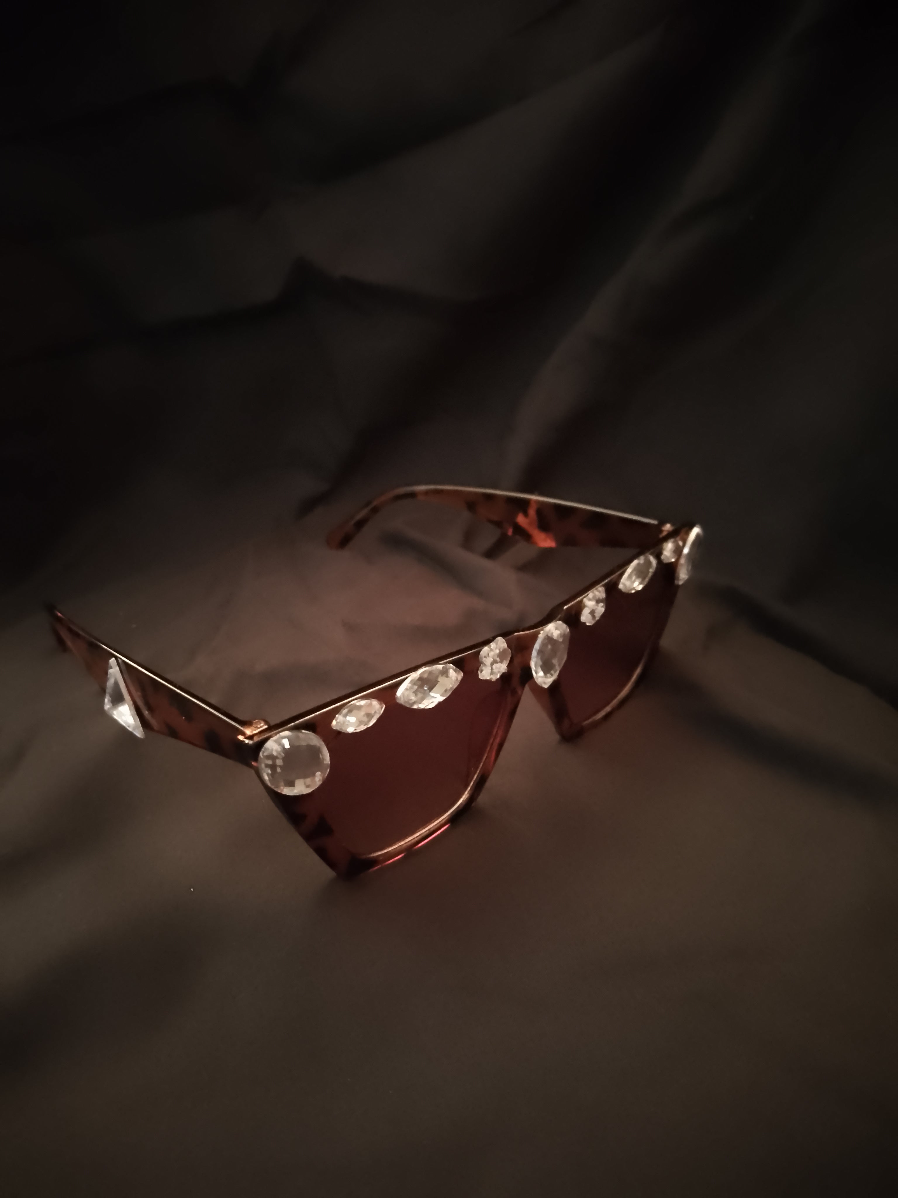 Coffee Couture Shades Silver Rhinestones