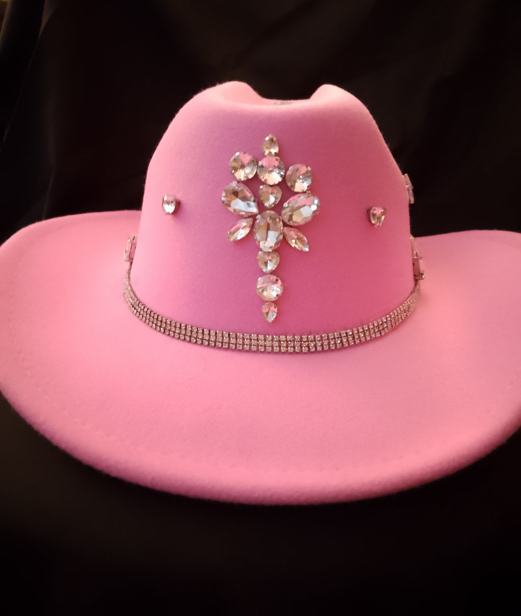 Camellia Pink Radiant Rodeo Western Hat With Silver Rhinestones