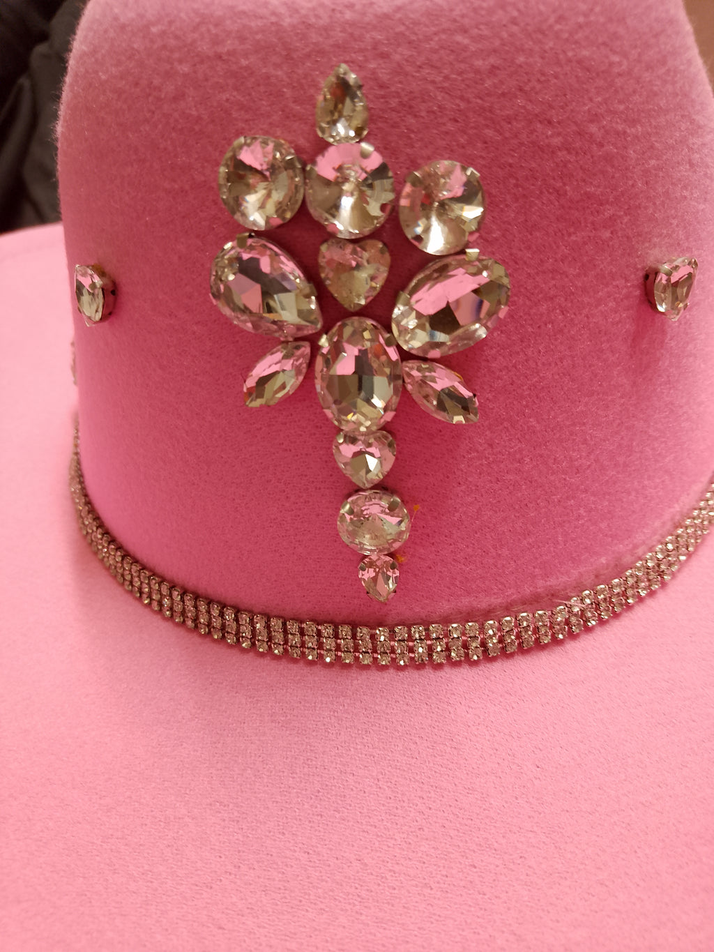 Camellia Pink Radiant Rodeo Western Hat With Silver Rhinestones