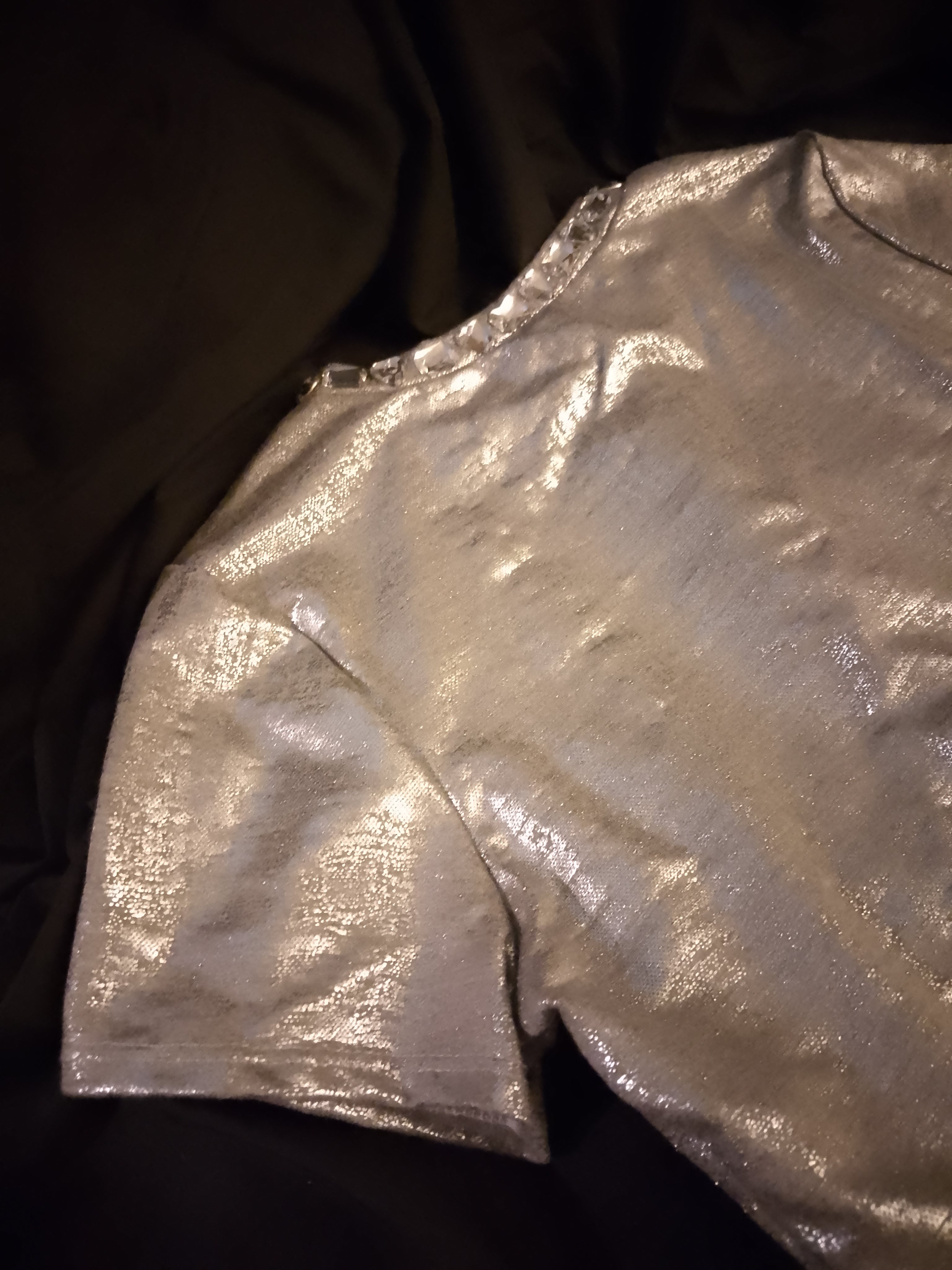 Chrome Aura Crop Top