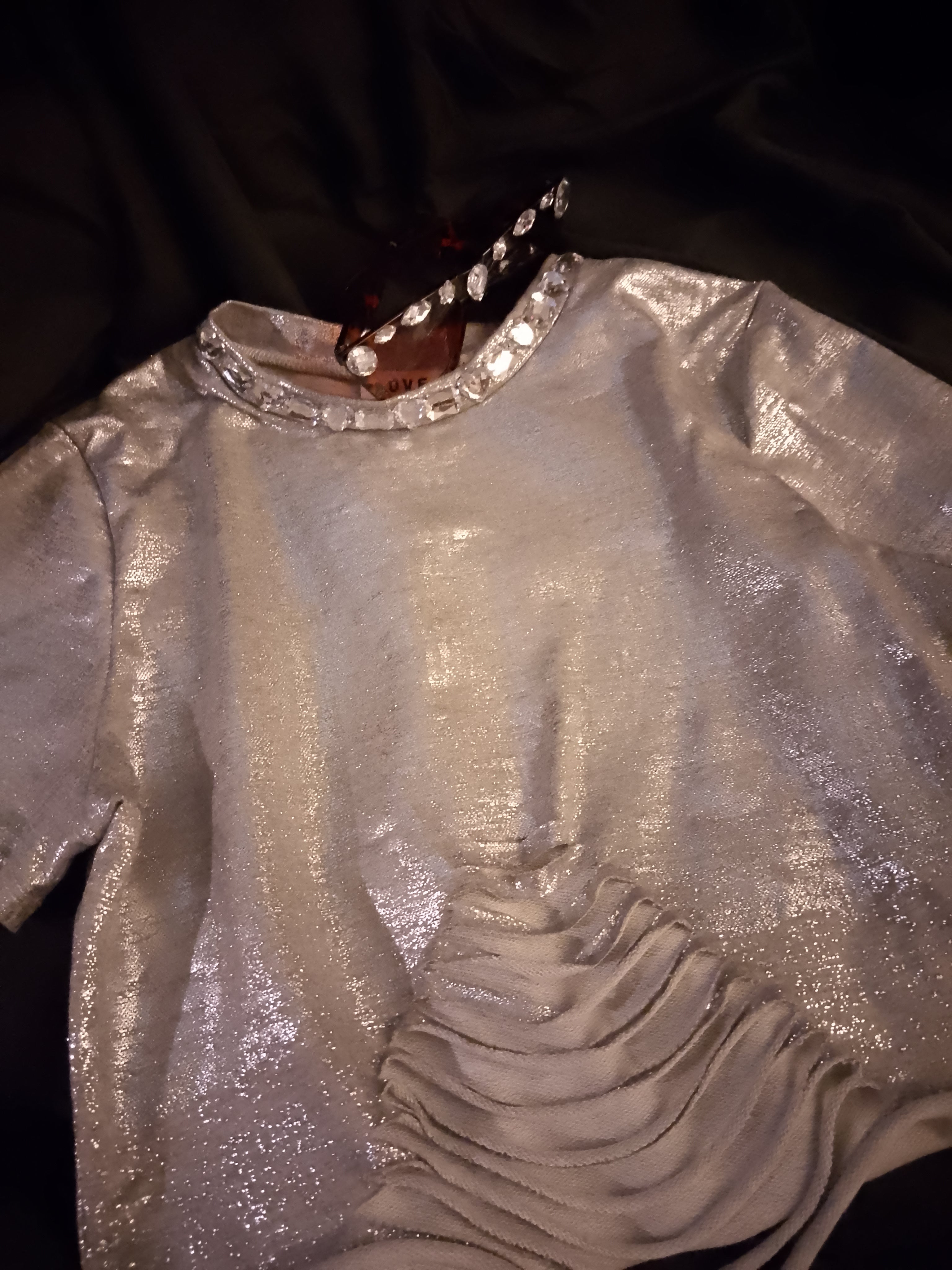 Chrome Aura Crop Top