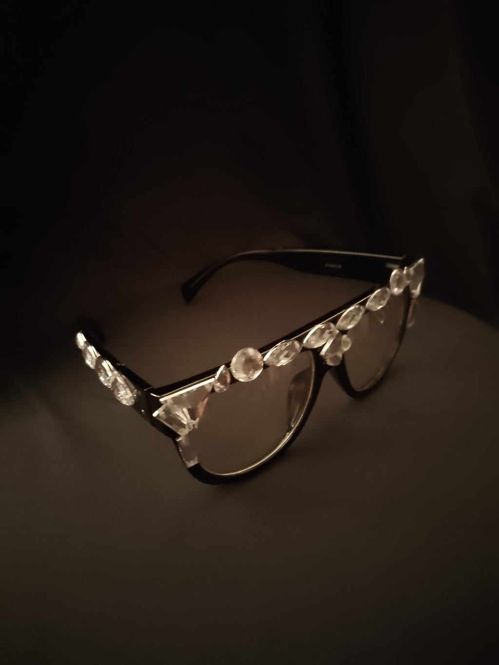 Glitz On The Scene Black Rim Glasses