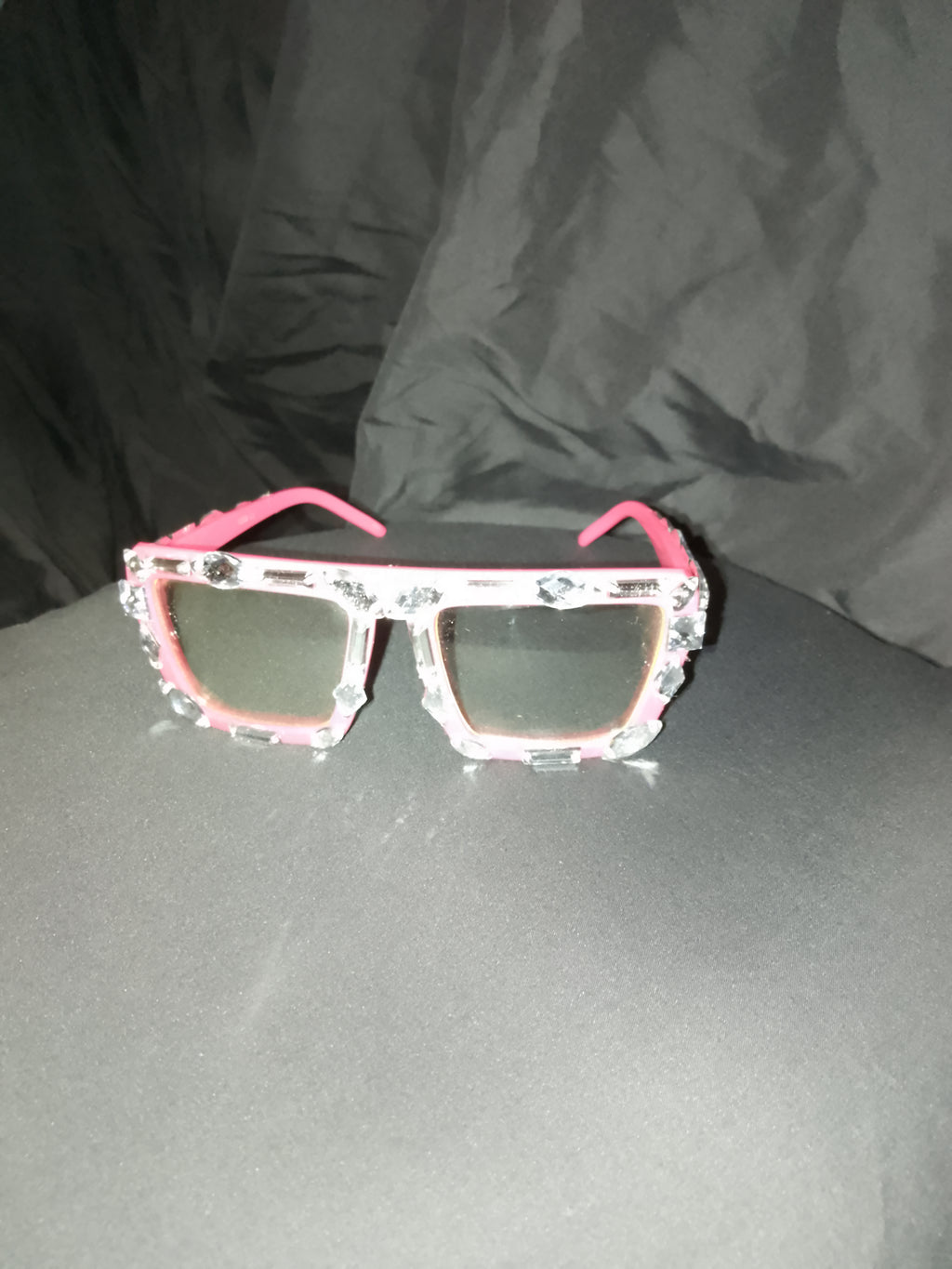Living Out Loud Dusty Rose Glasses Silver Rhinestones