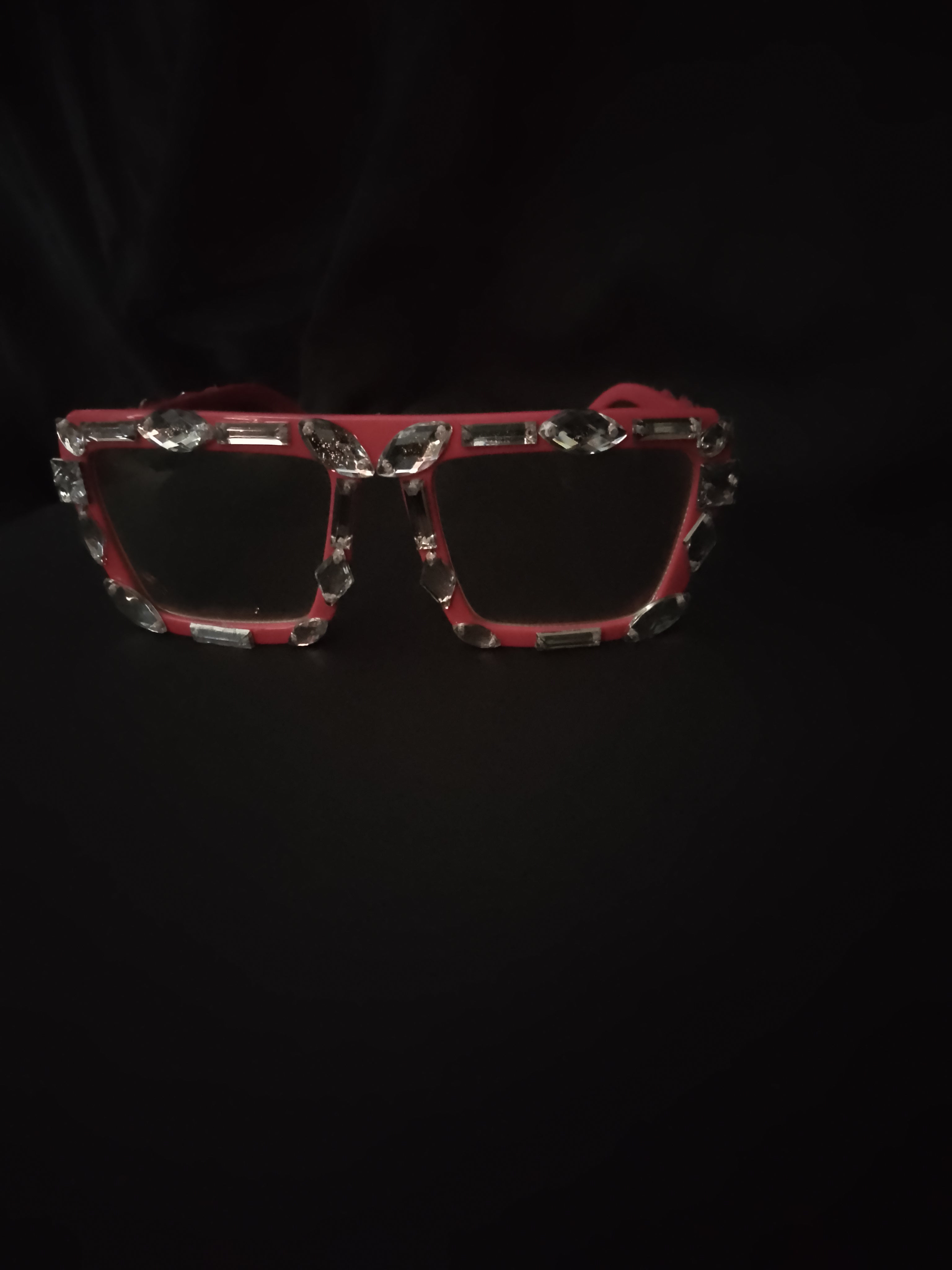 Living Out Loud Dusty Rose Glasses Silver Rhinestones
