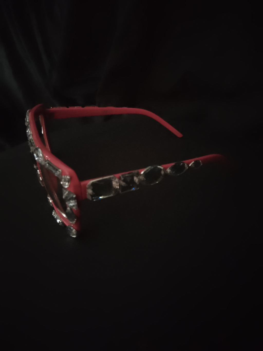 Living Out Loud Dusty Rose Glasses Silver Rhinestones