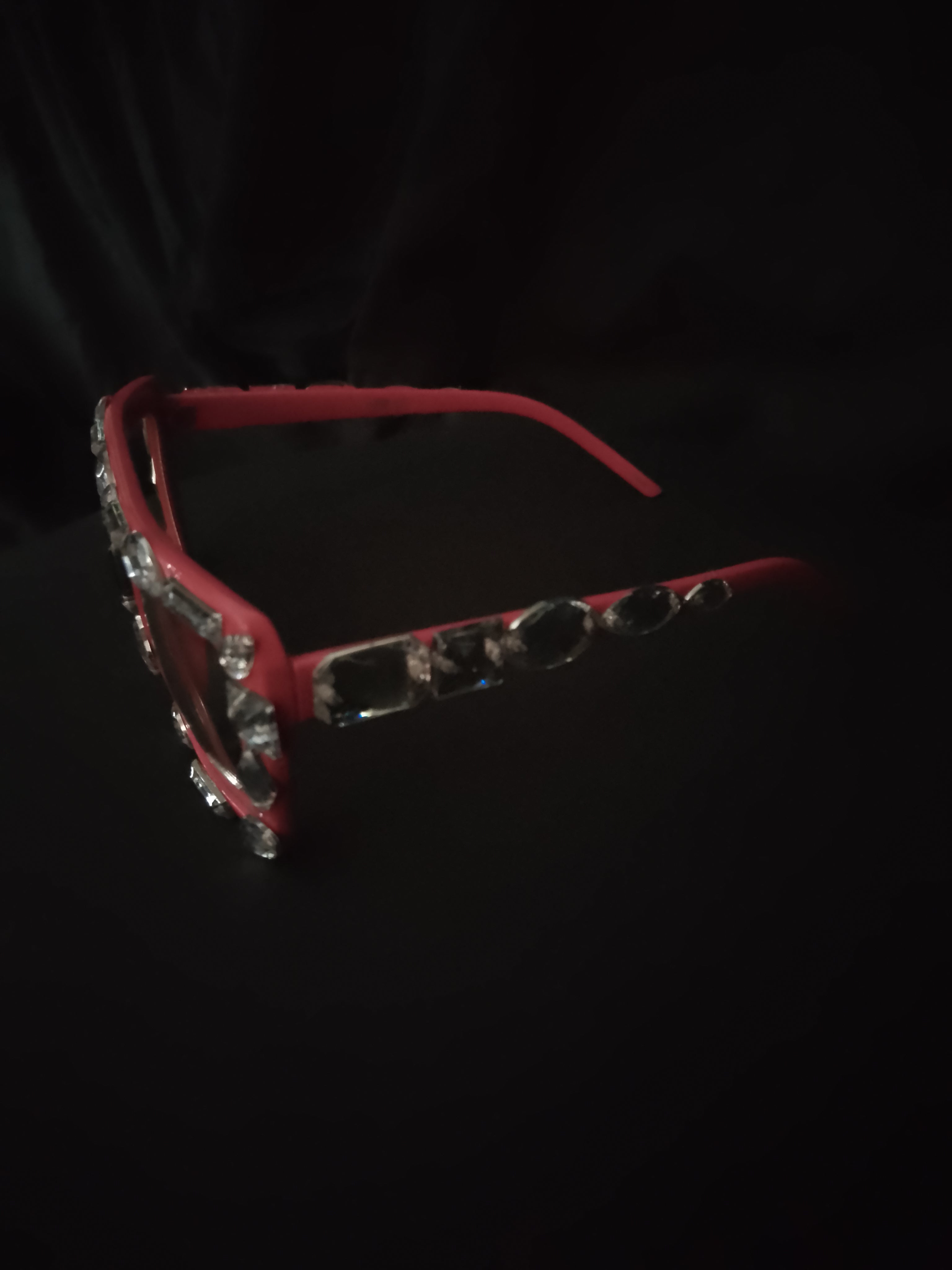 Living Out Loud Dusty Rose Glasses Silver Rhinestones