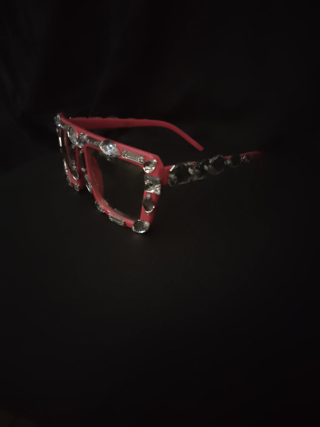 Living Out Loud Dusty Rose Glasses Silver Rhinestones