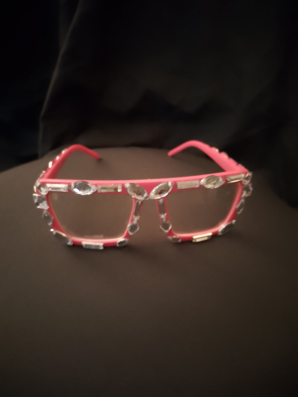Living Out Loud Dusty Rose Glasses Silver Rhinestones
