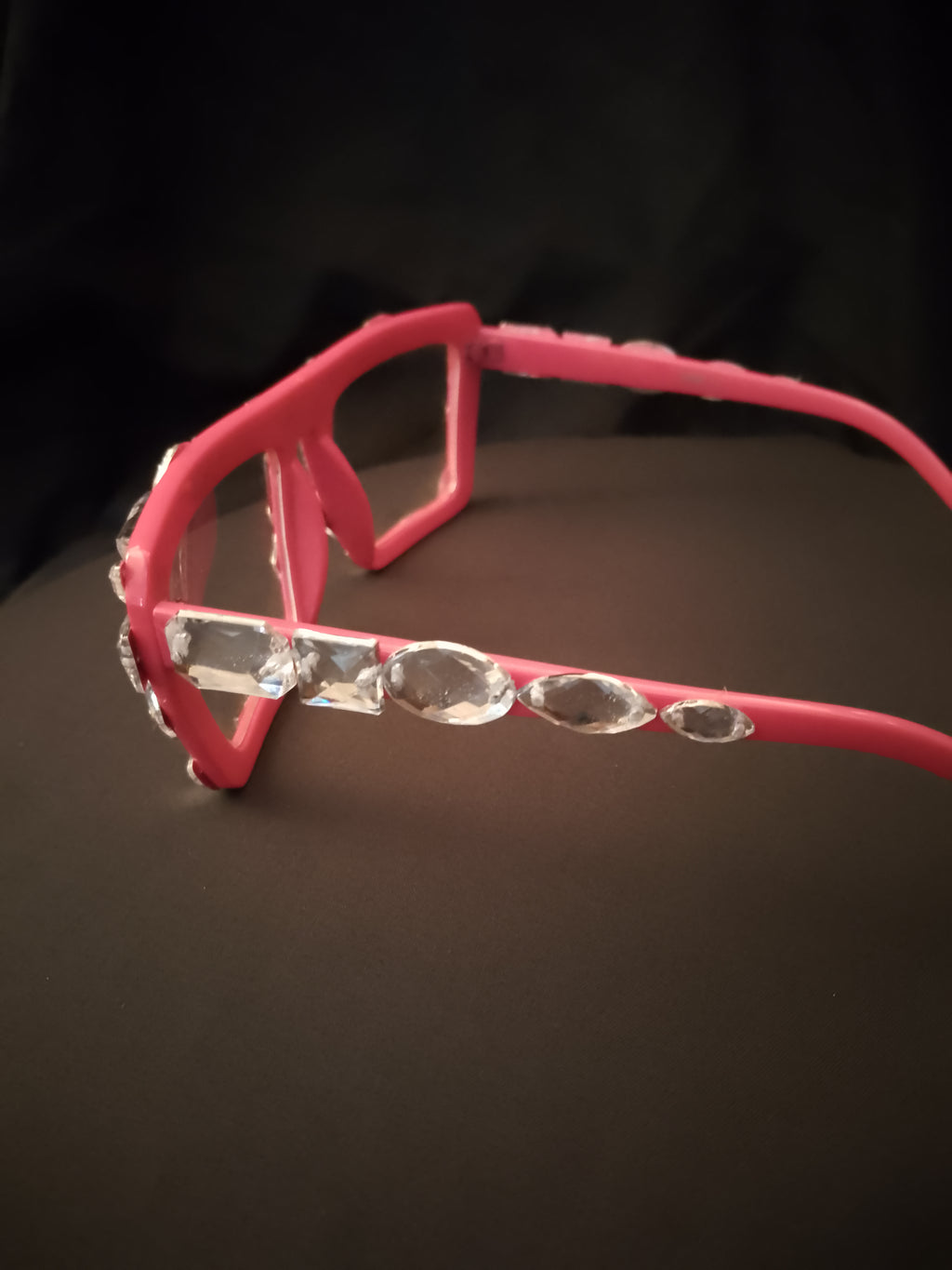 Living Out Loud Dusty Rose Glasses Silver Rhinestones