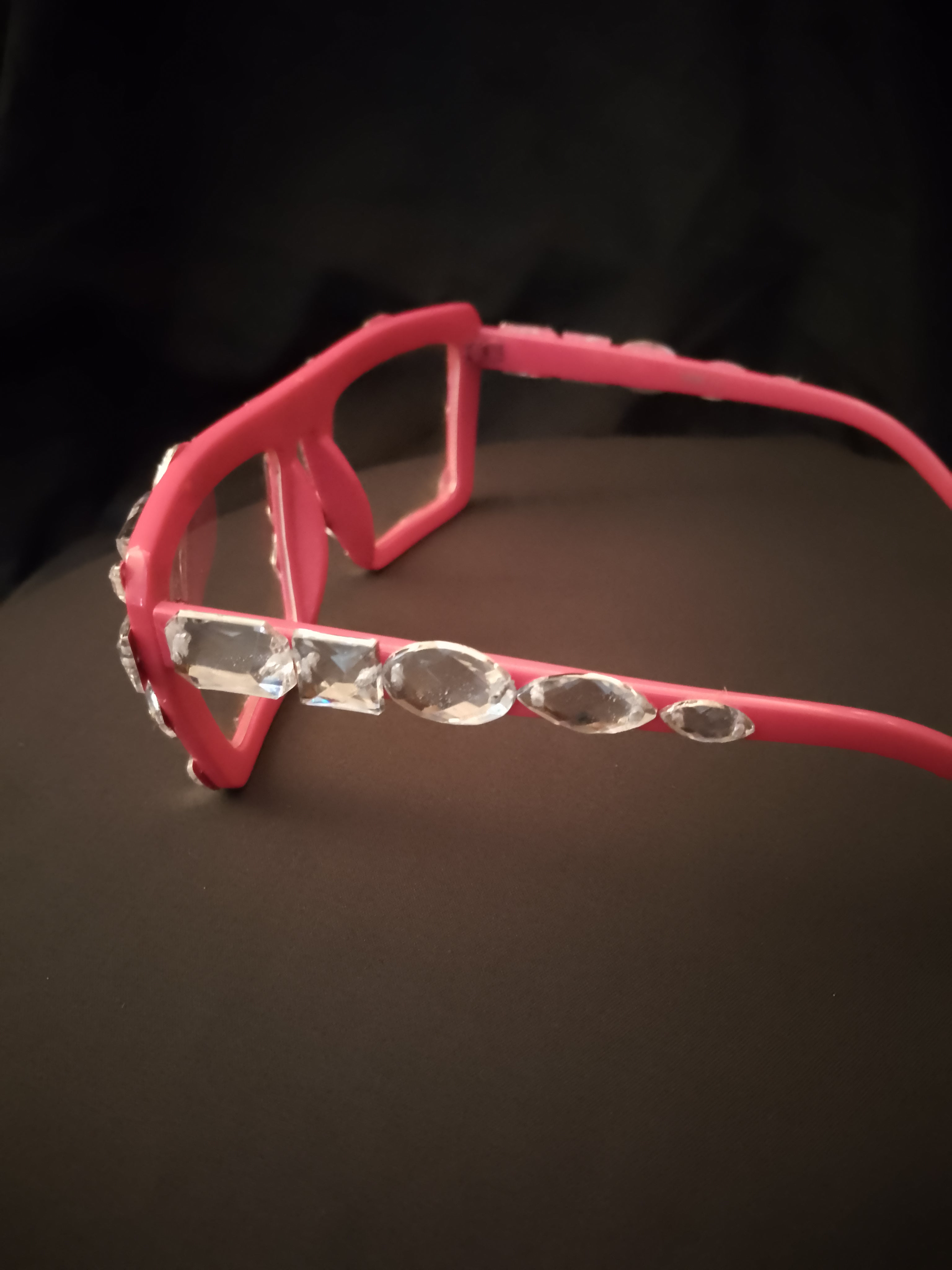 Living Out Loud Dusty Rose Glasses Silver Rhinestones