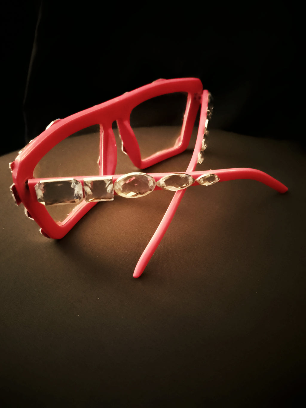Living Out Loud Dusty Rose Glasses Silver Rhinestones