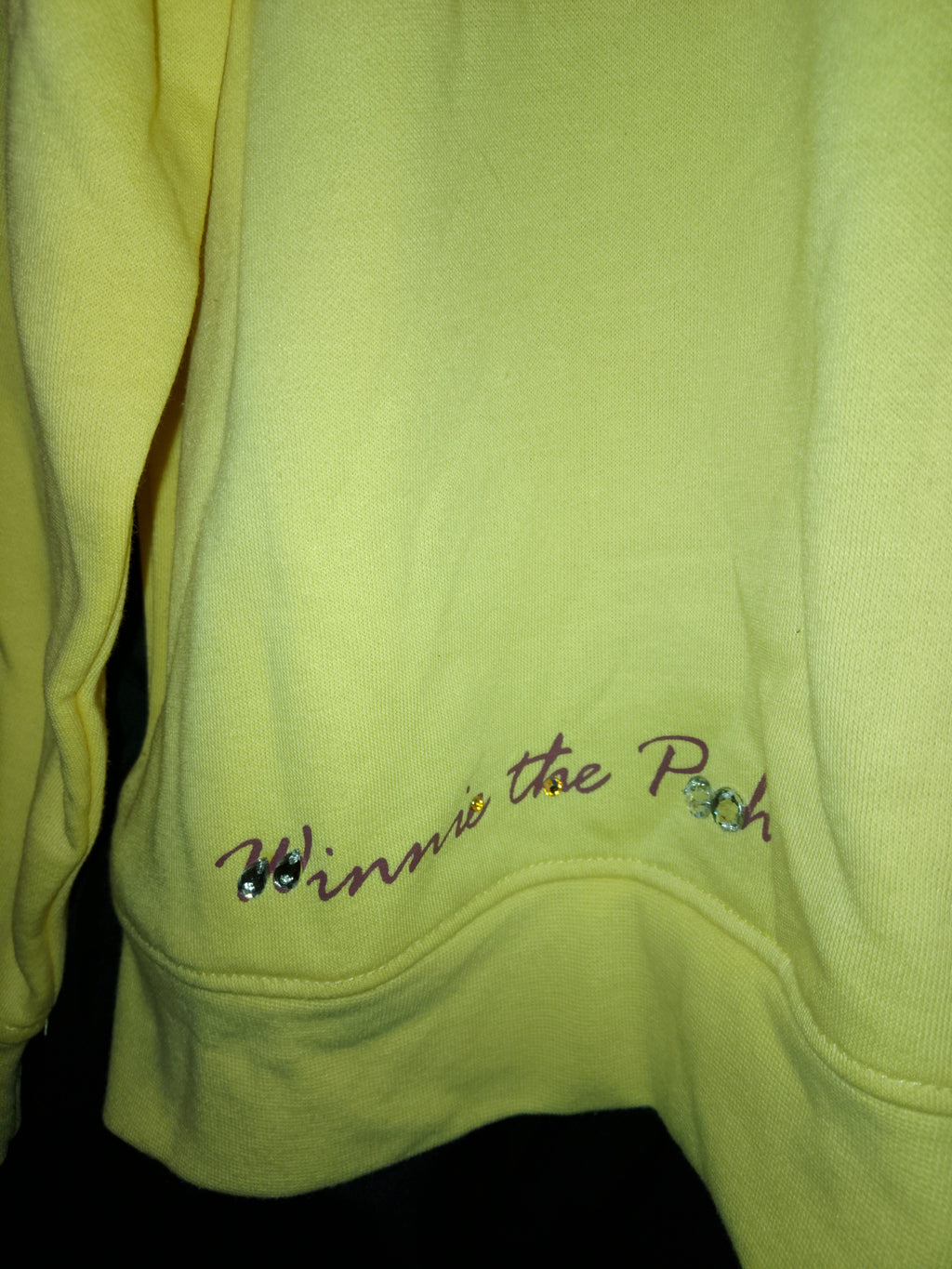 Cozy Sunflower Rhinestones Yellow Long Sleeve Sports Sweater