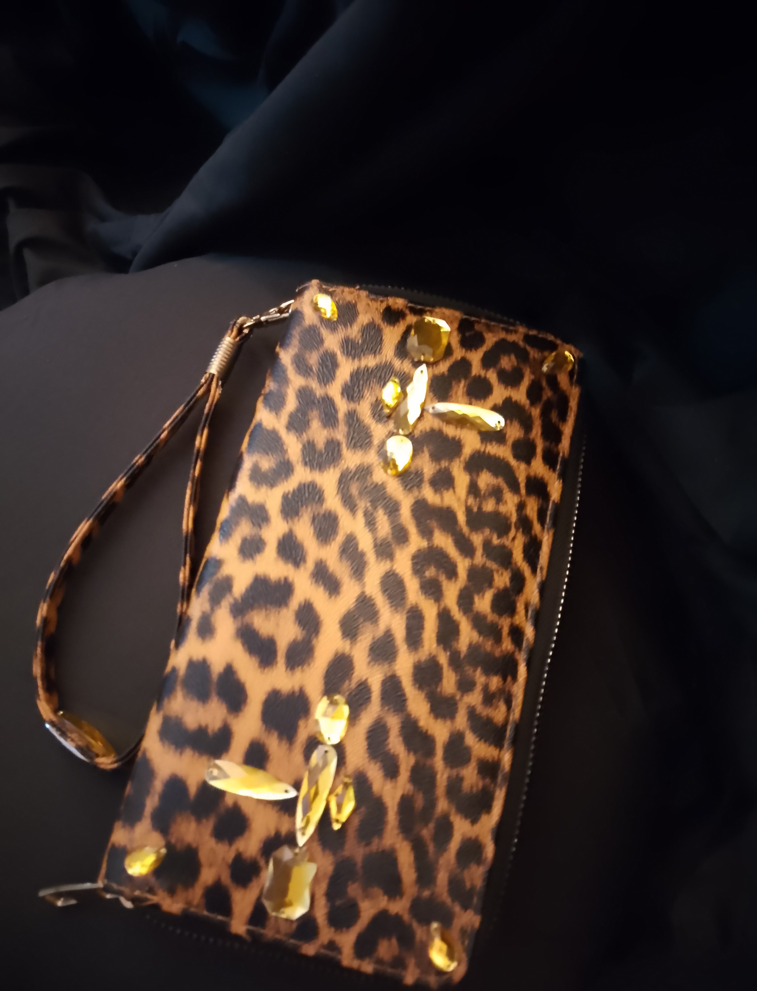 Disco Honey Leopard Clutch Hand Bag