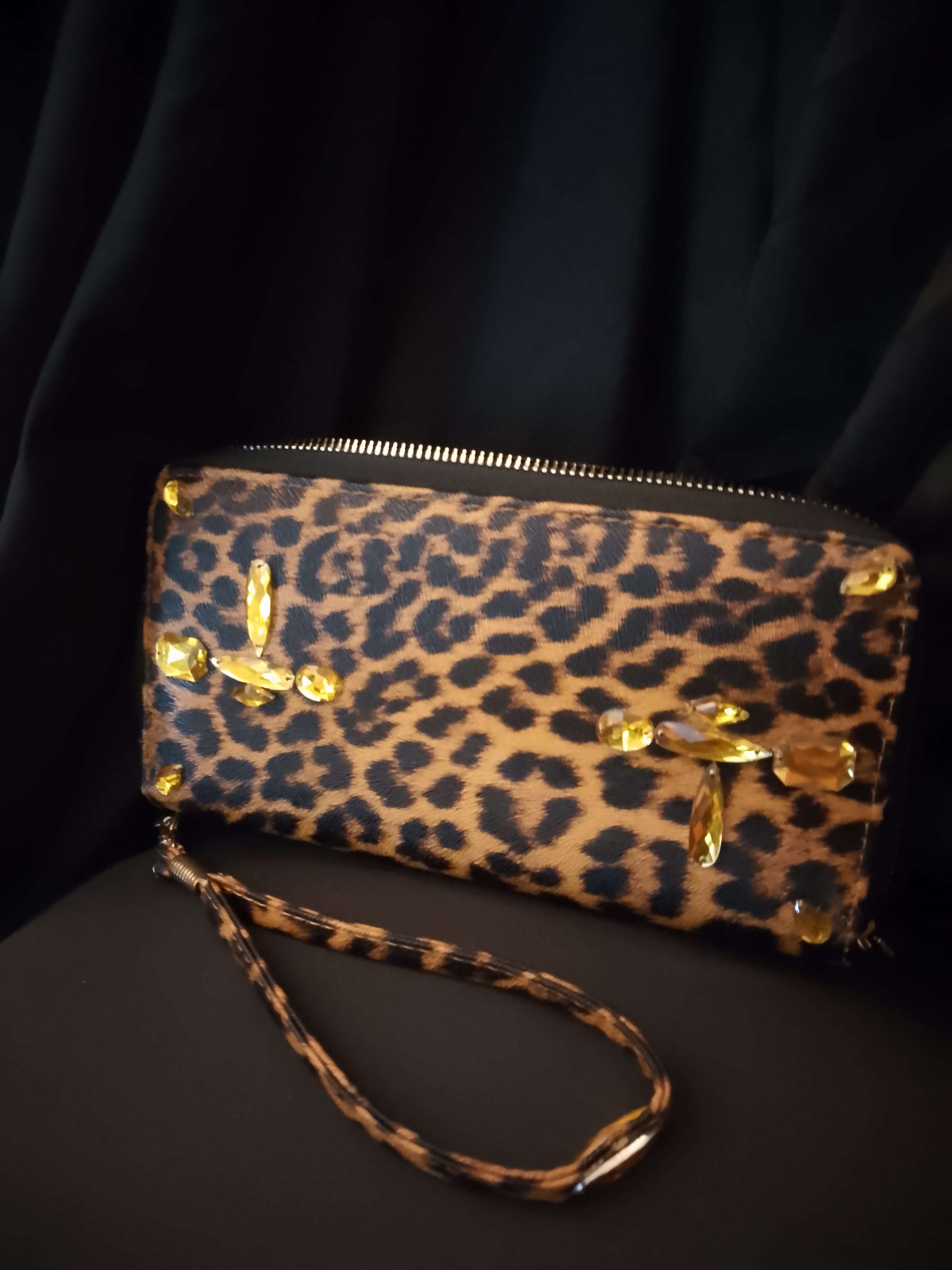 Disco Honey Leopard Clutch Hand Bag