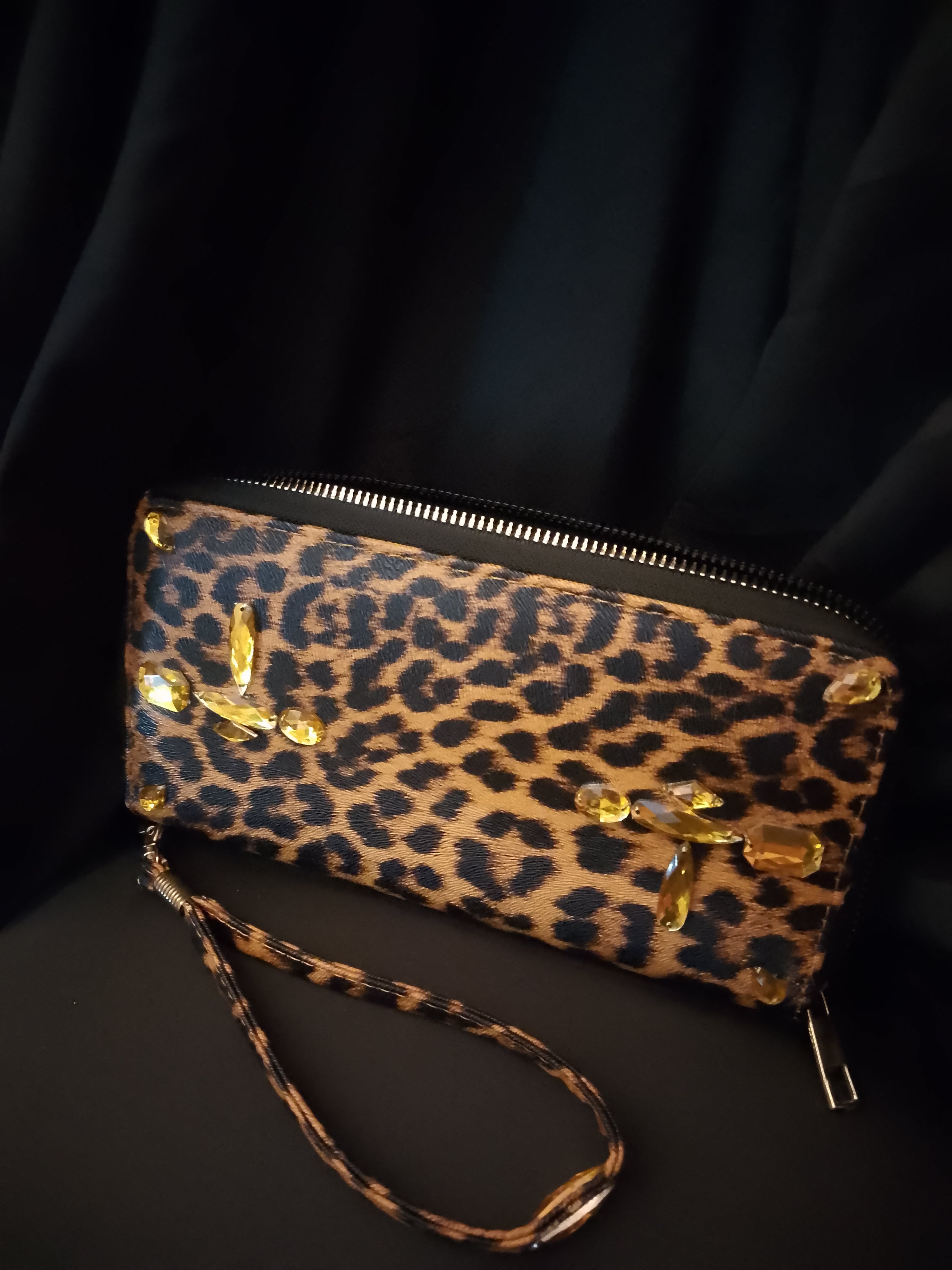 Disco Honey Leopard Clutch Hand Bag