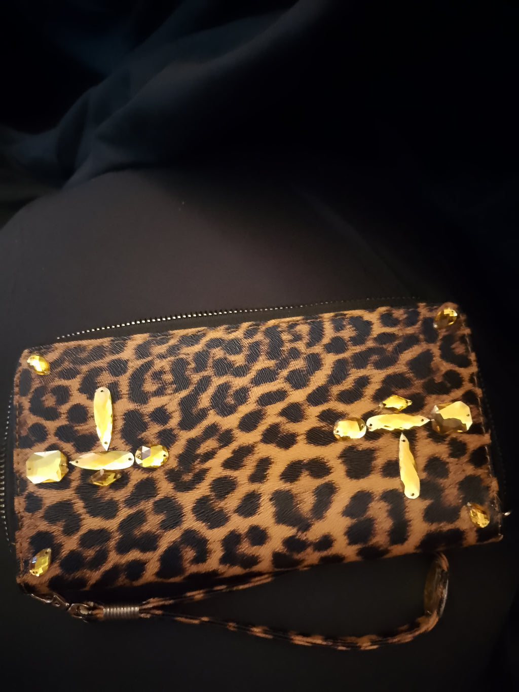 Disco Honey Leopard Clutch Hand Bag