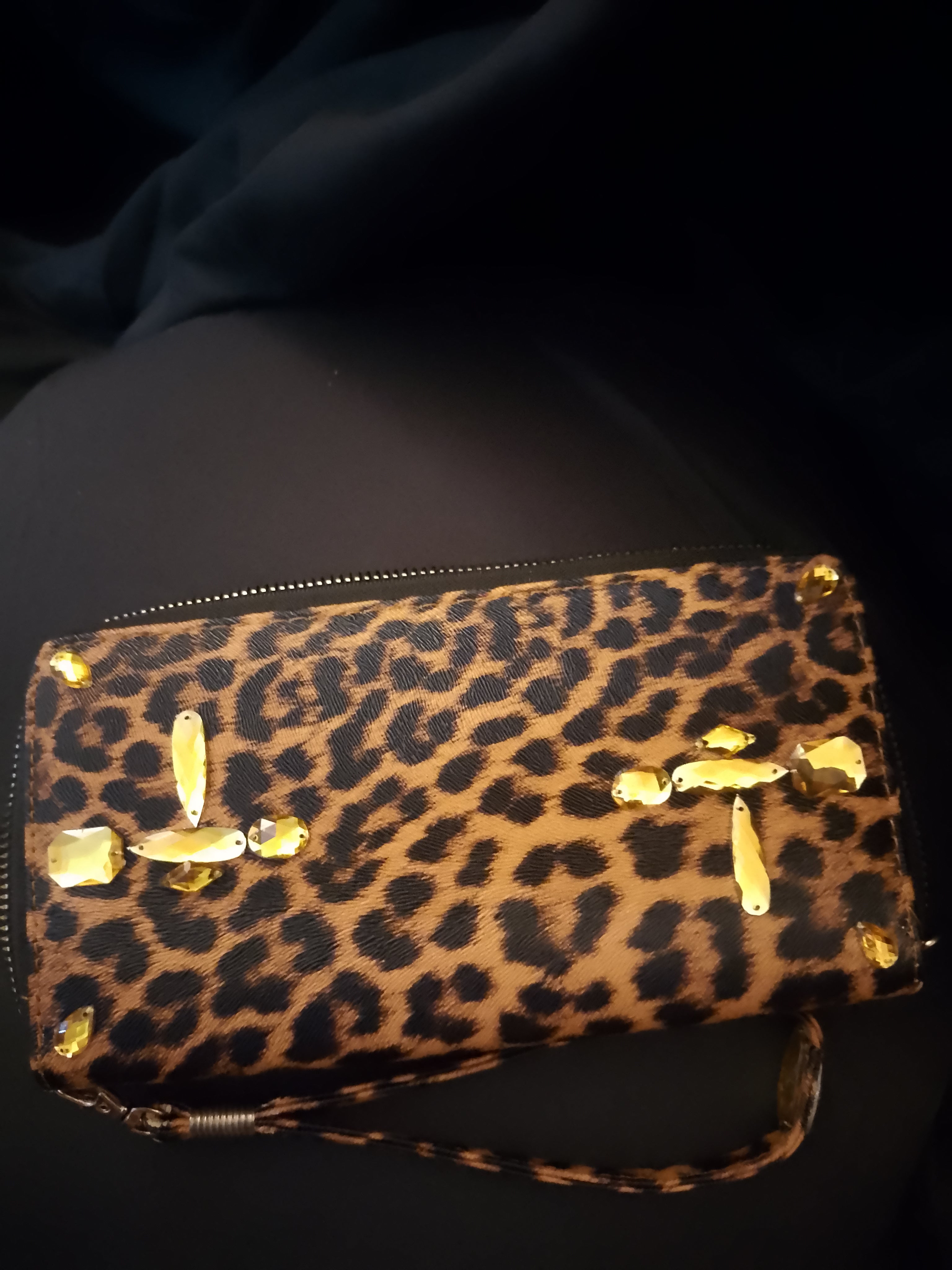 Disco Honey Leopard Clutch Hand Bag
