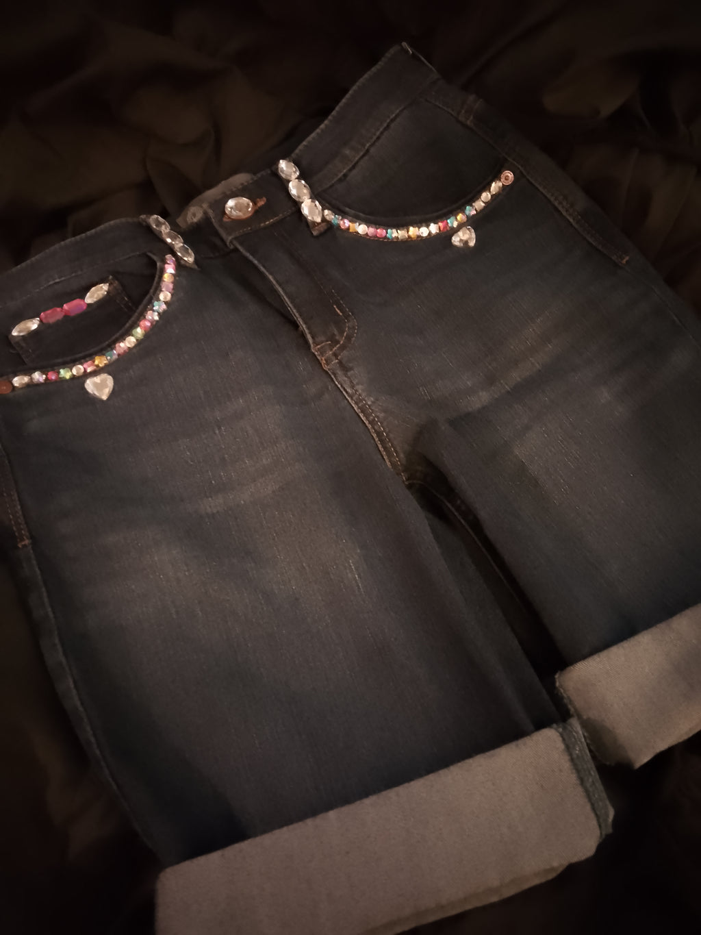 Starlight Rolled Denim Shorts Daisy Cut Offs