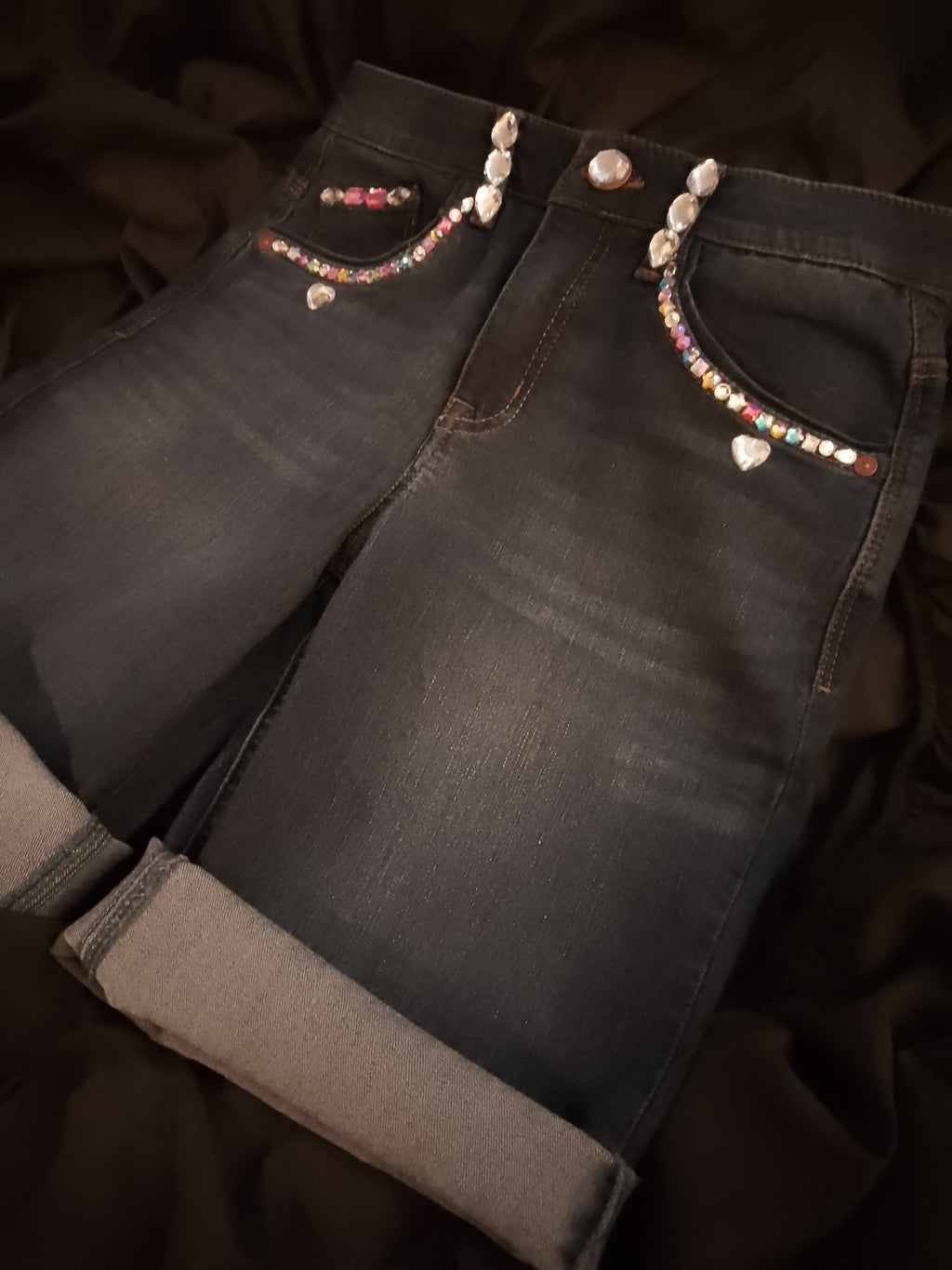 Starlight Rolled Denim Shorts Daisy Cut Offs