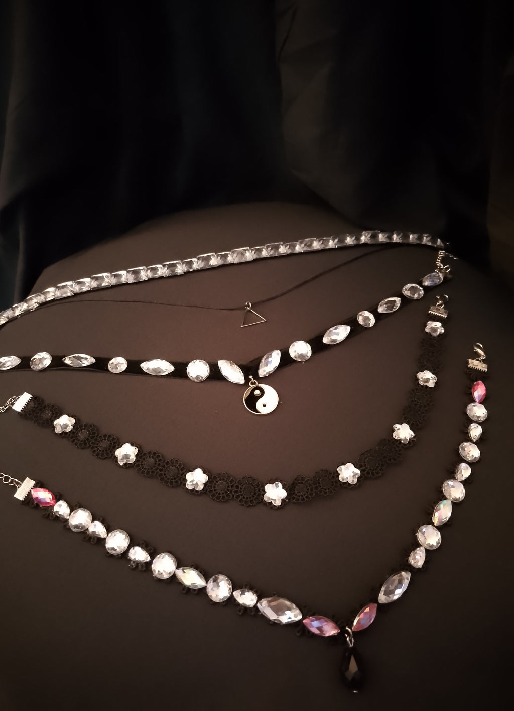 Midnight Chandelier Black Velvet Ribbon Neck Chokers