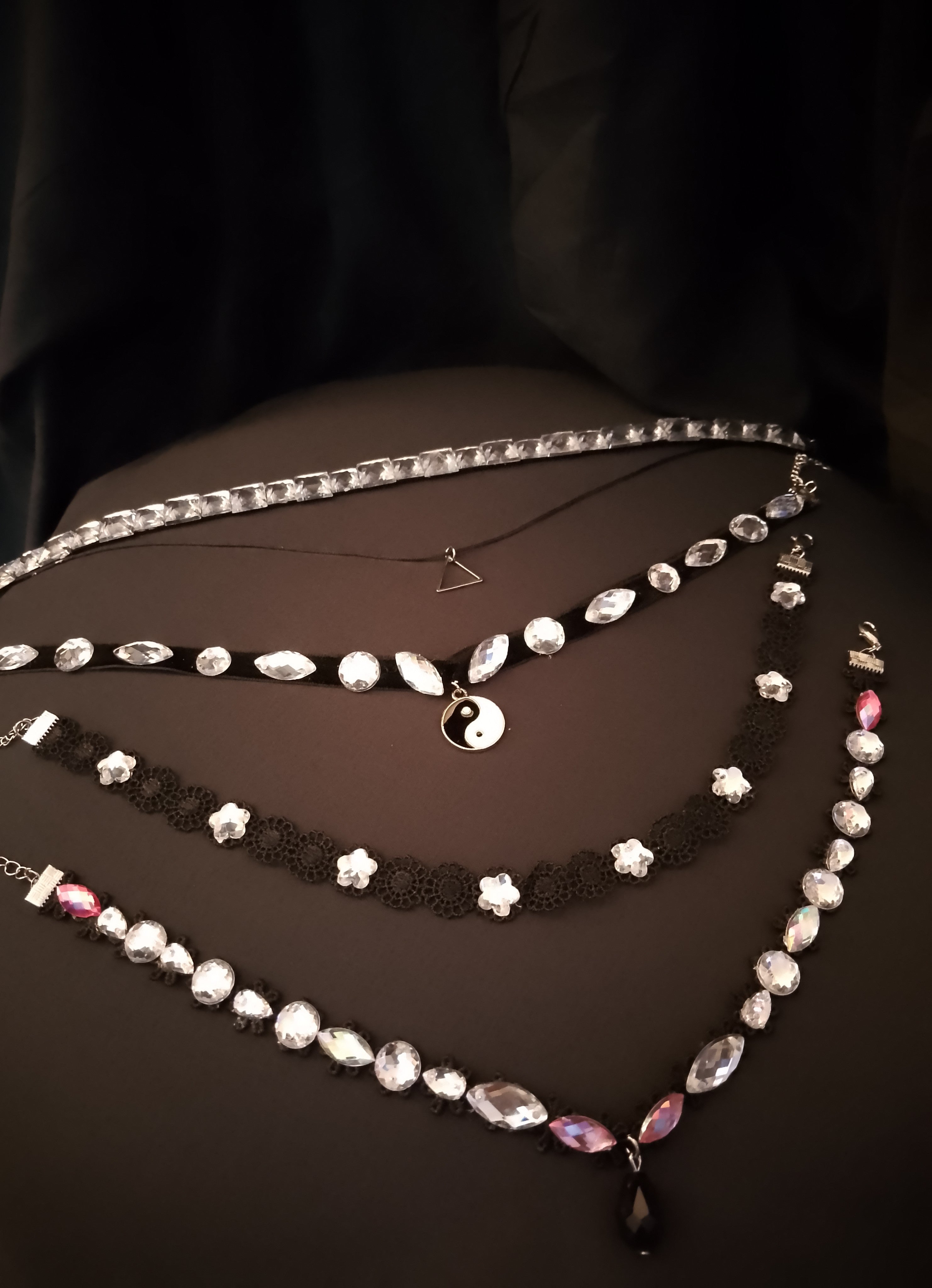 Midnight Chandelier Black Velvet Ribbon Neck Chokers