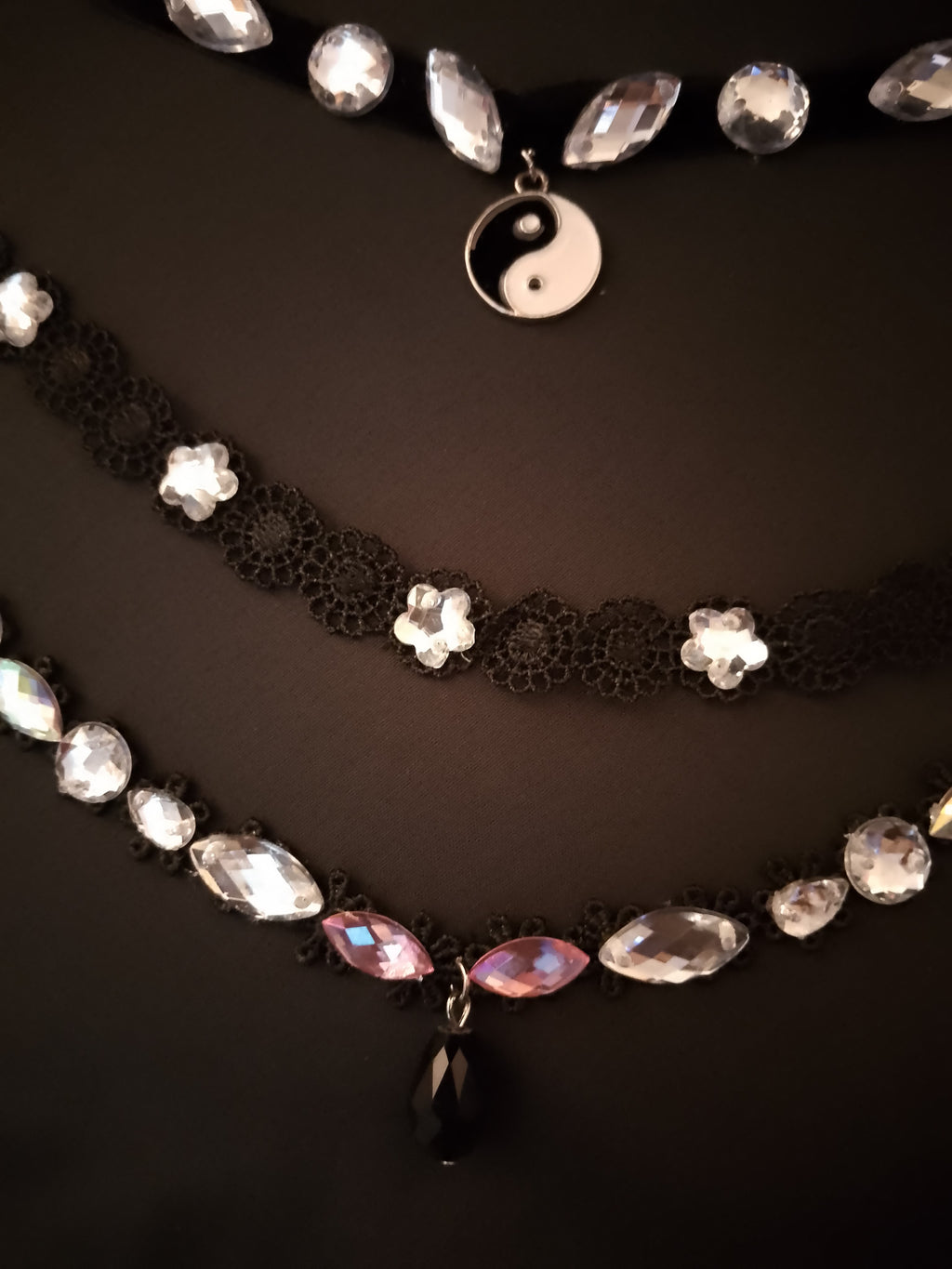 Midnight Chandelier Black Velvet Ribbon Neck Chokers