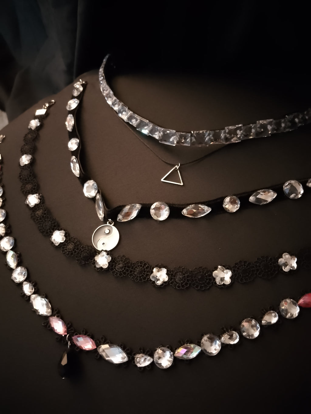 Midnight Chandelier Black Velvet Ribbon Neck Chokers