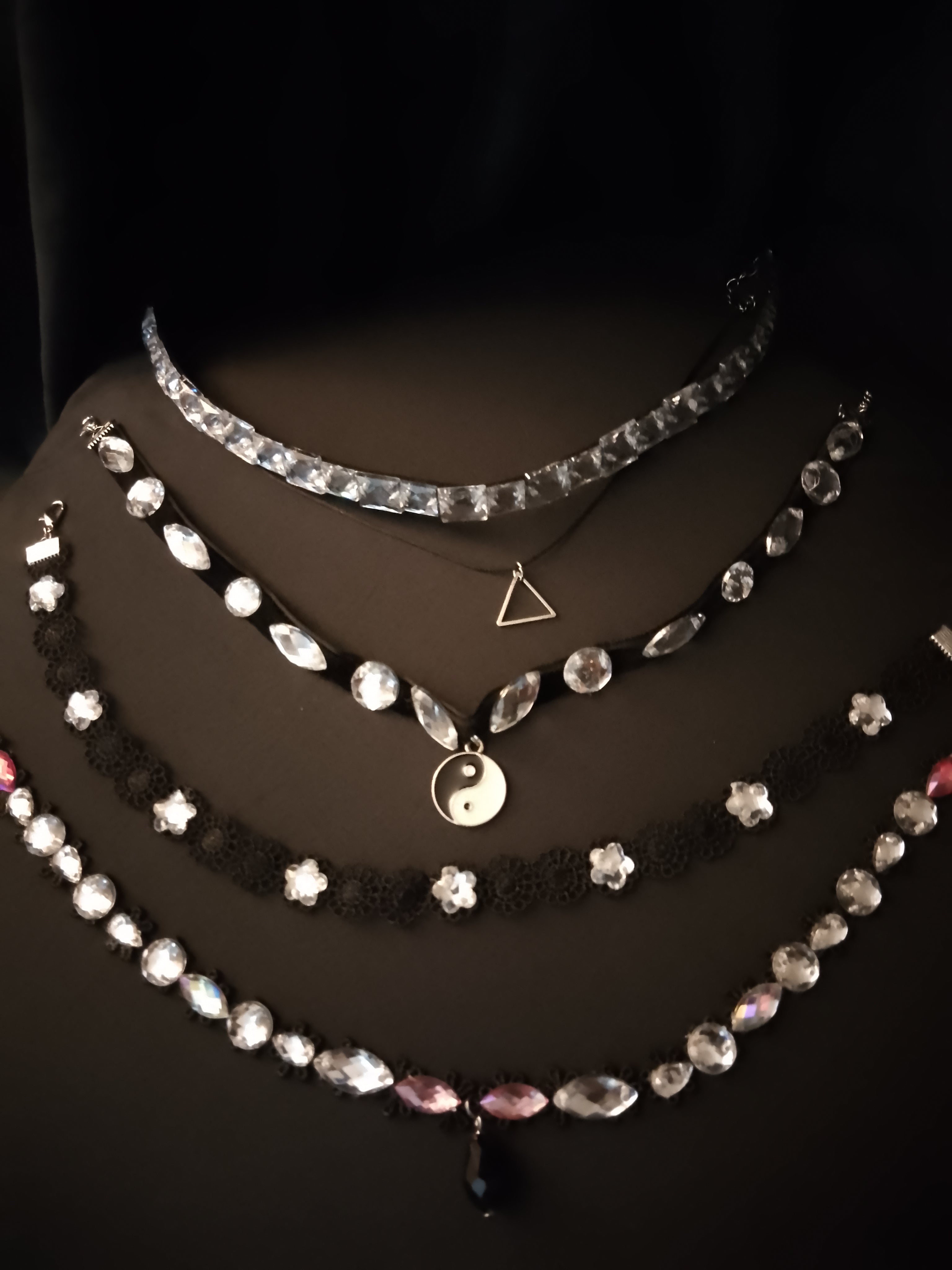 Midnight Chandelier Black Velvet Ribbon Neck Chokers
