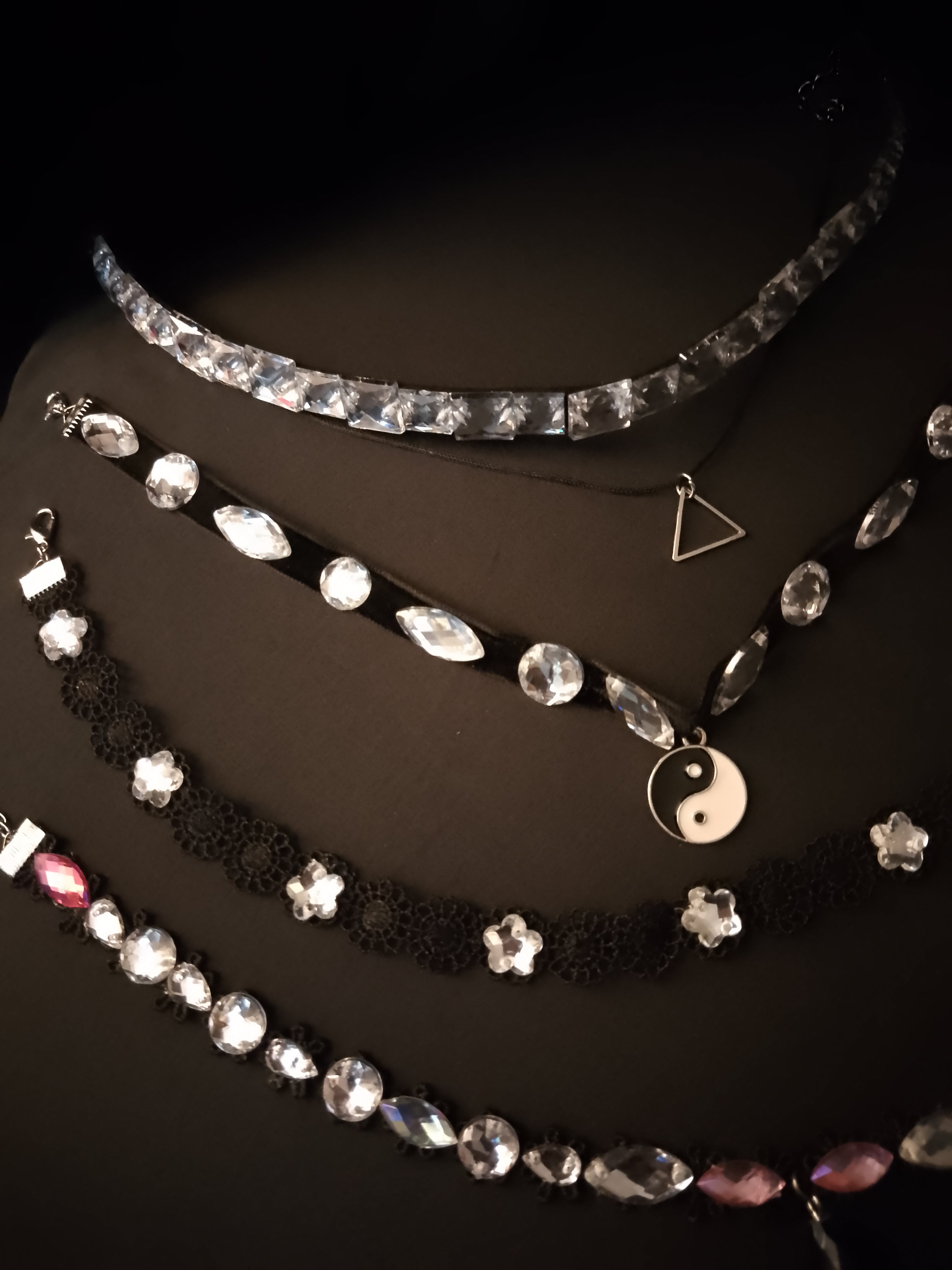 Midnight Chandelier Black Velvet Ribbon Neck Chokers