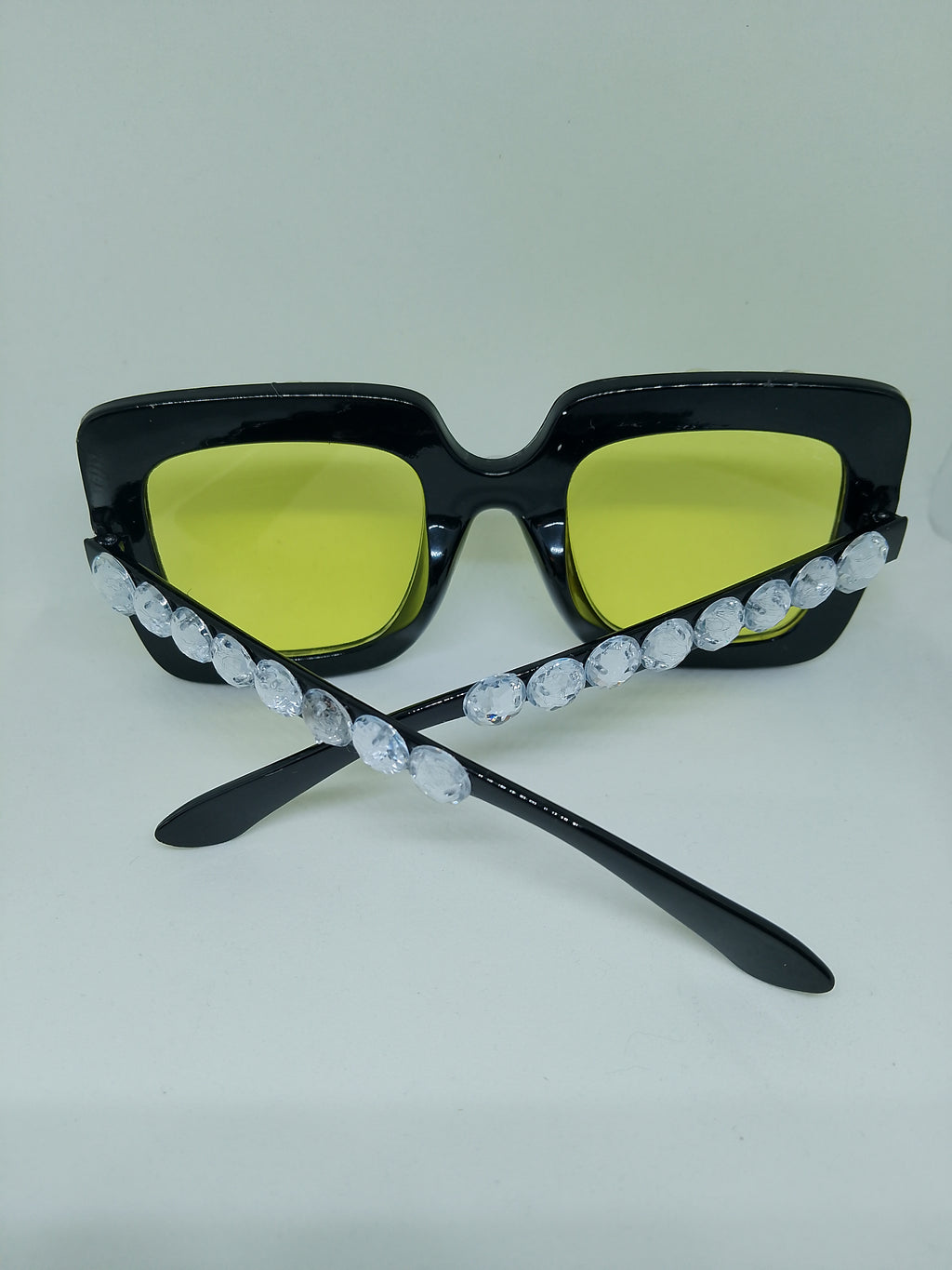 Oversized Sweet Bee Buzz Yellow Lens Glasses