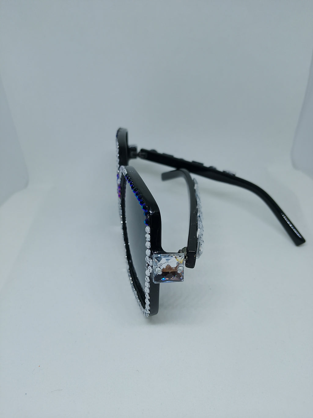 T - Cosmic Galaxy Sparkle Royalty Blue & Silver Gems Frame Glasses