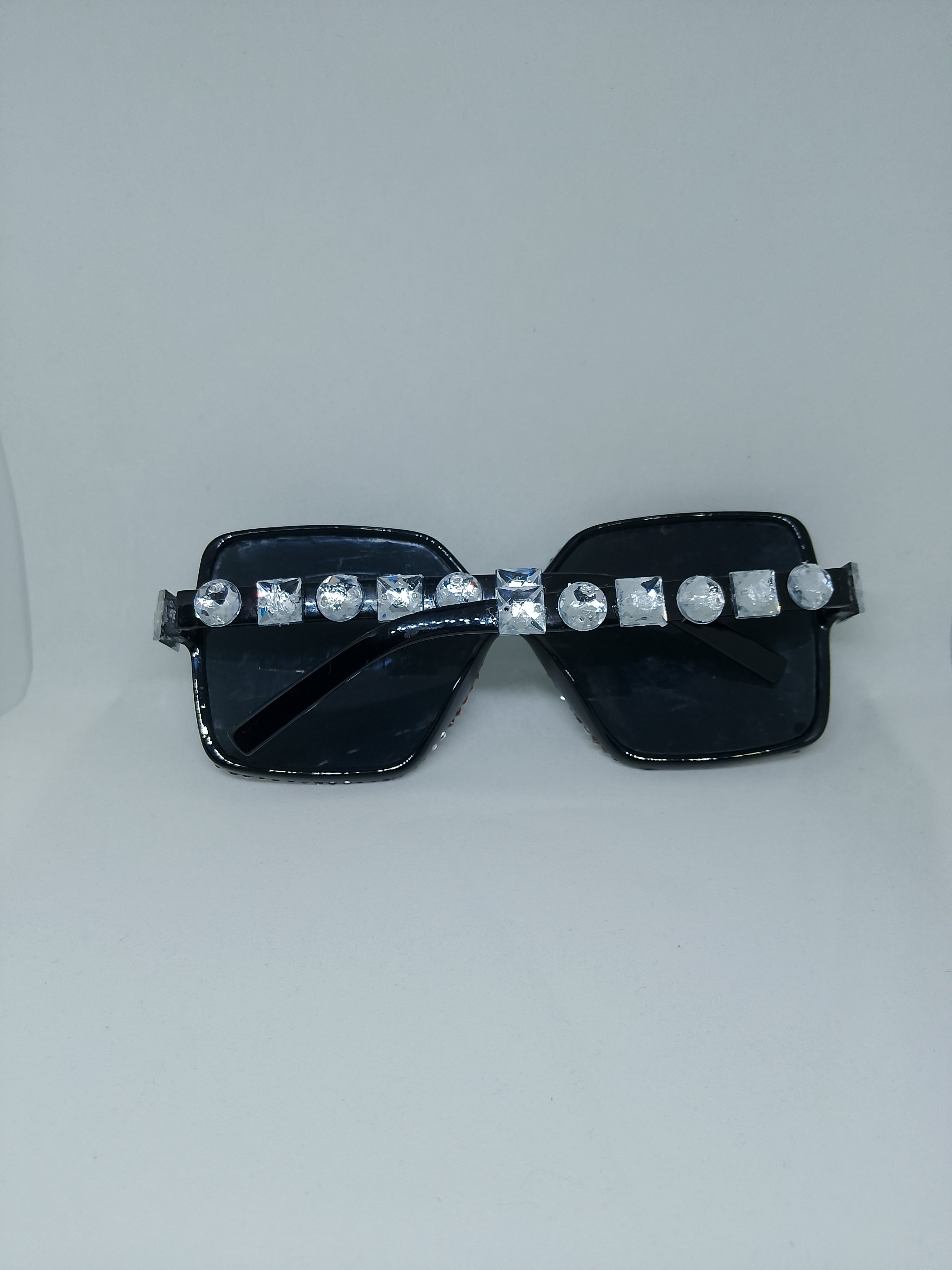 T - Cosmic Galaxy Sparkle Royalty Blue & Silver Gems Frame Glasses