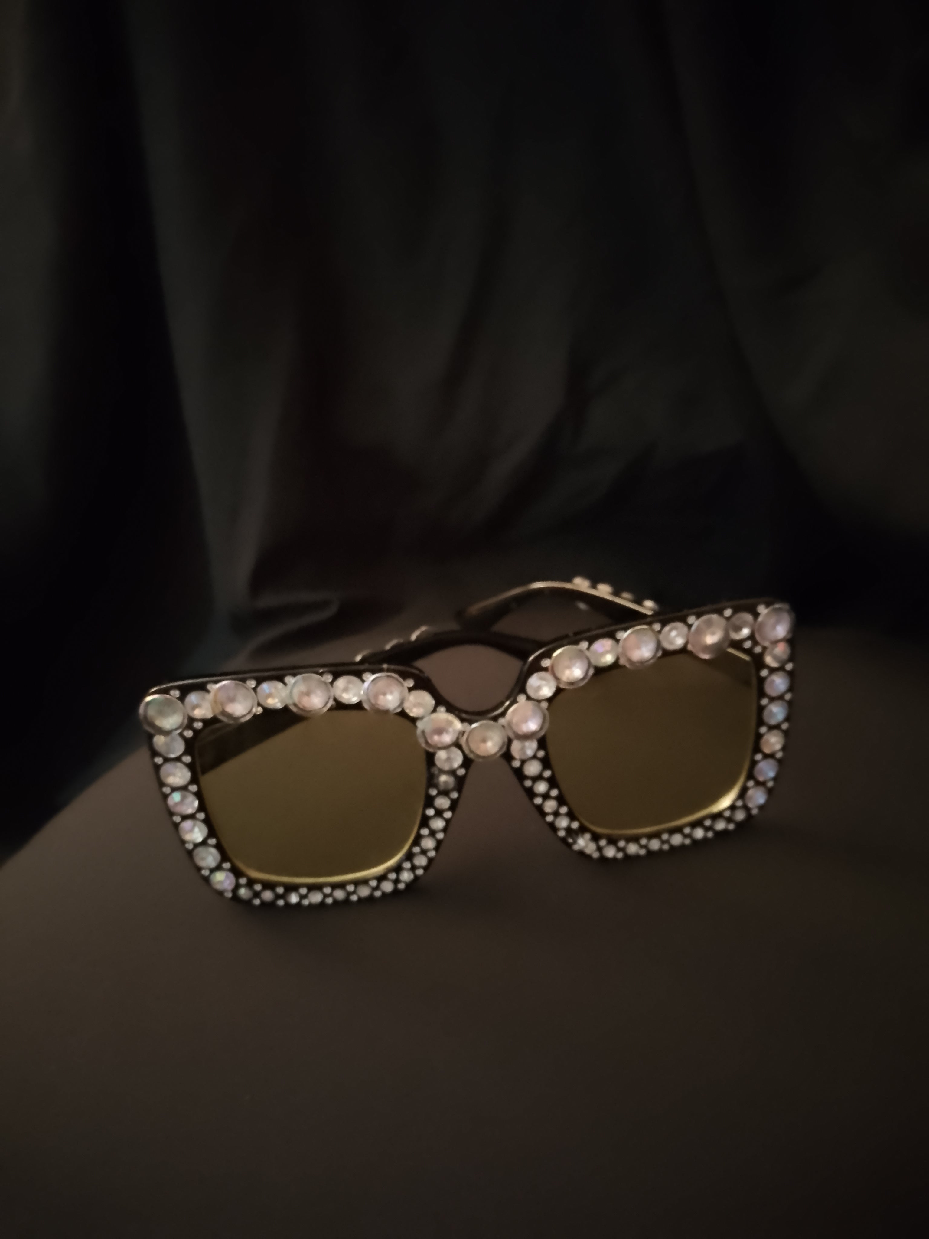 Oversized Sweet Bee Buzz Yellow Lens Glasses