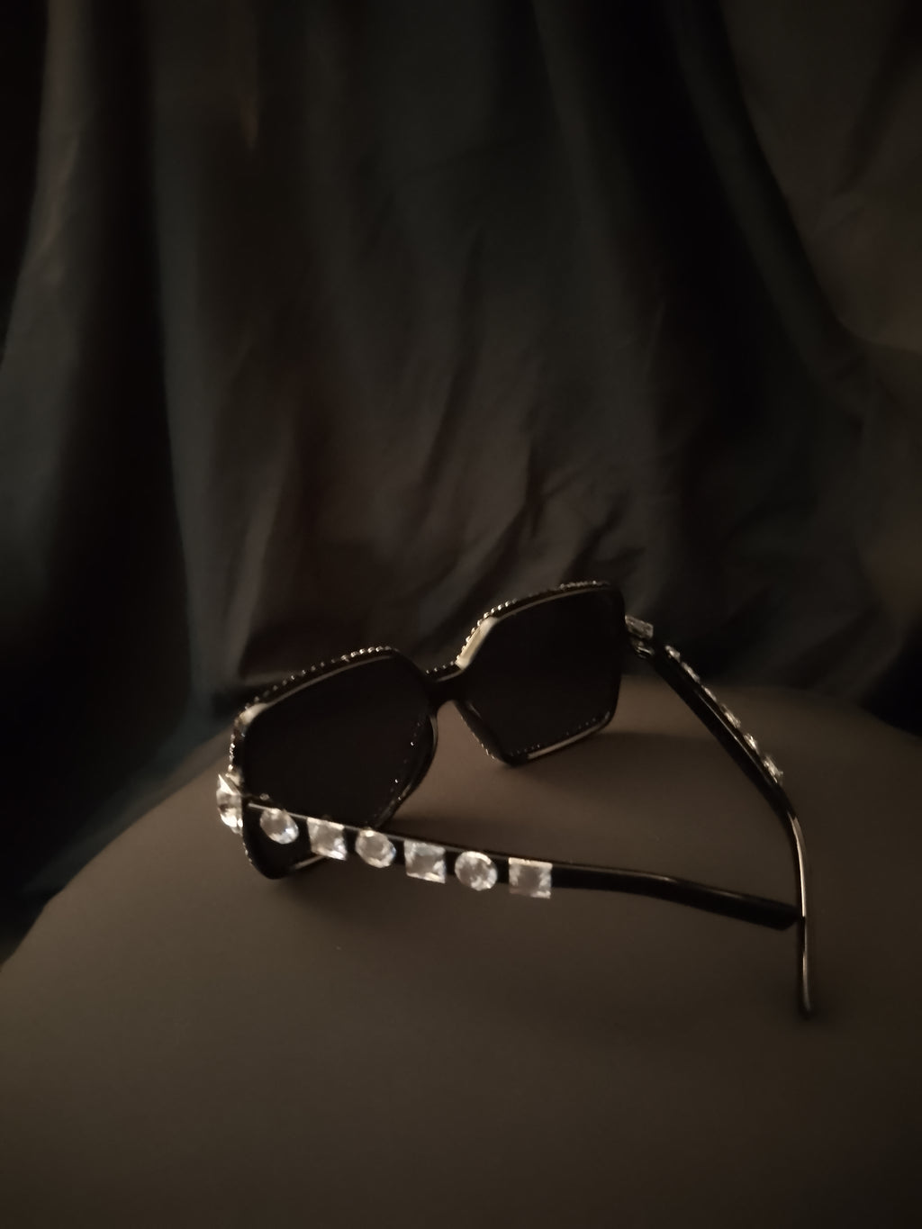 T - Cosmic Galaxy Sparkle Royalty Blue & Silver Gems Frame Glasses