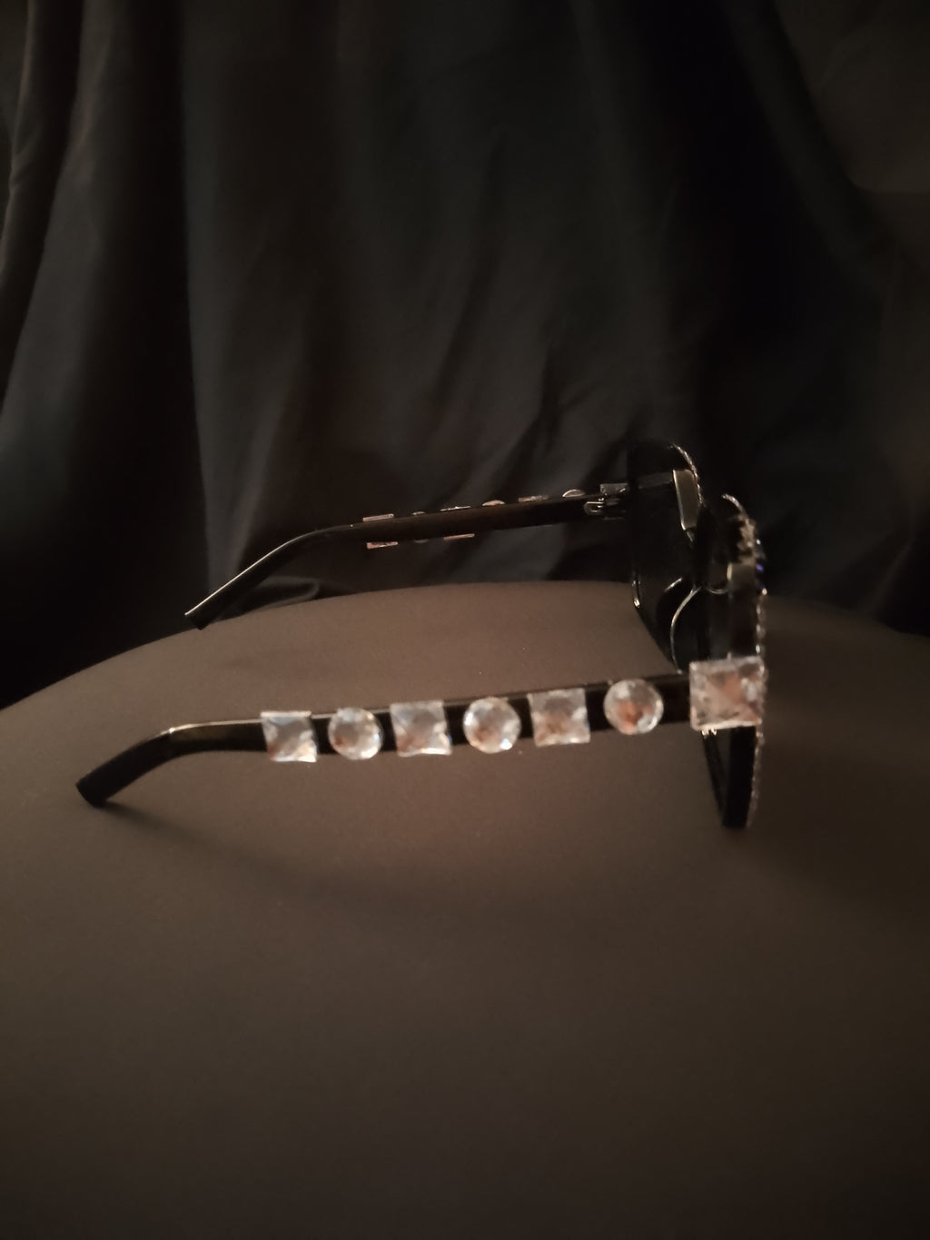 T - Cosmic Galaxy Sparkle Royalty Blue & Silver Gems Frame Glasses