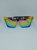 Multi-Color Hologram Chroma Crystal Solar Frame Glasses