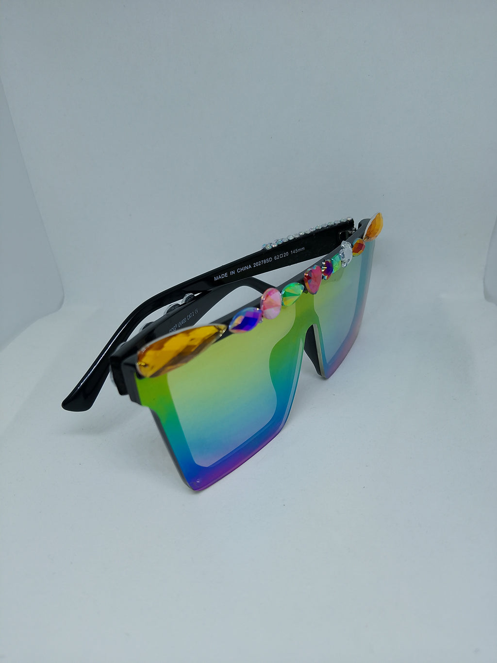 Multi-Color Hologram Chroma Crystal Solar Frame Glasses