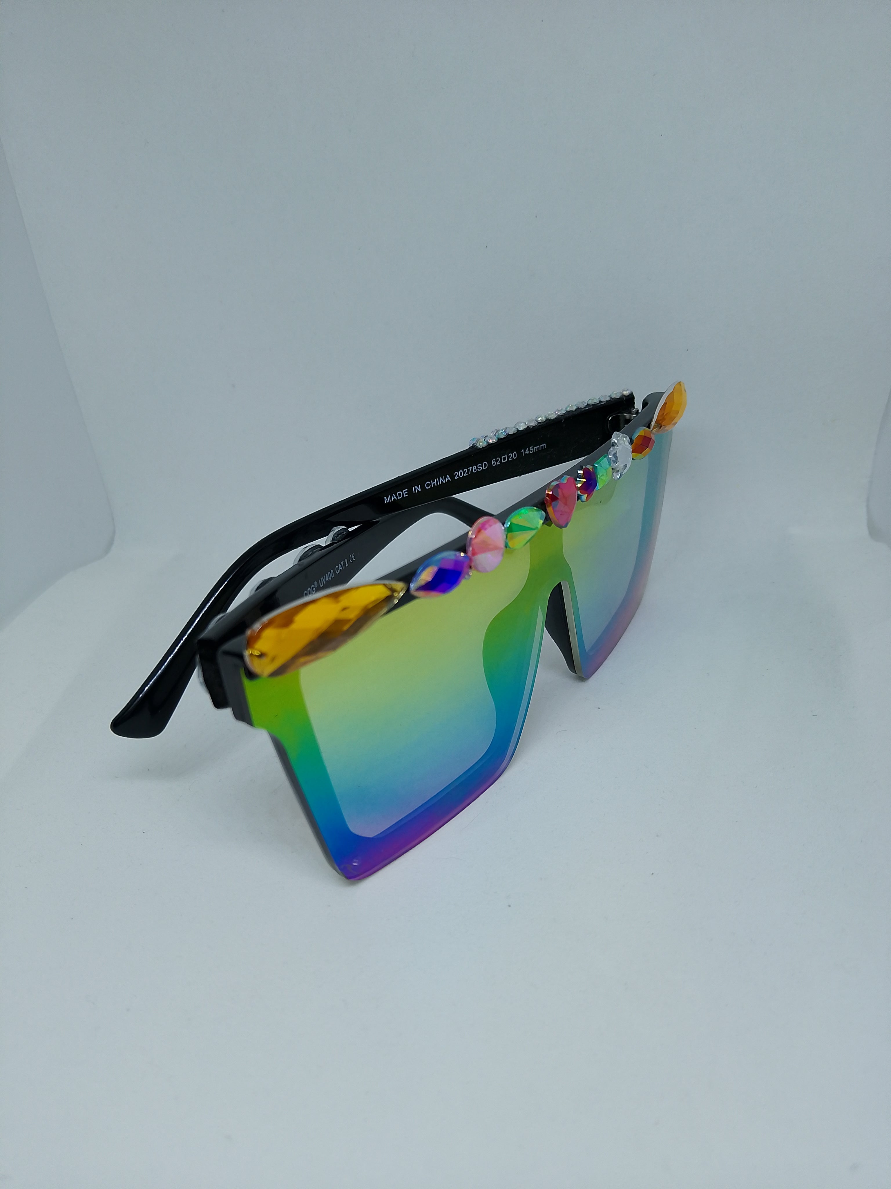 Multi-Color Hologram Chroma Crystal Solar Frame Glasses