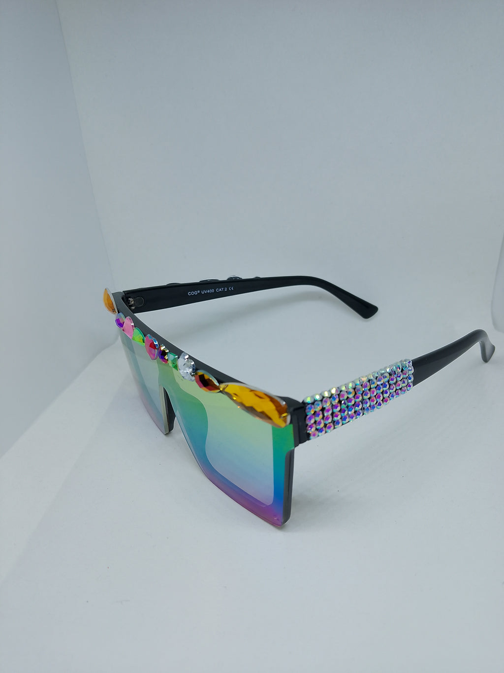 Multi-Color Hologram Chroma Crystal Solar Frame Glasses