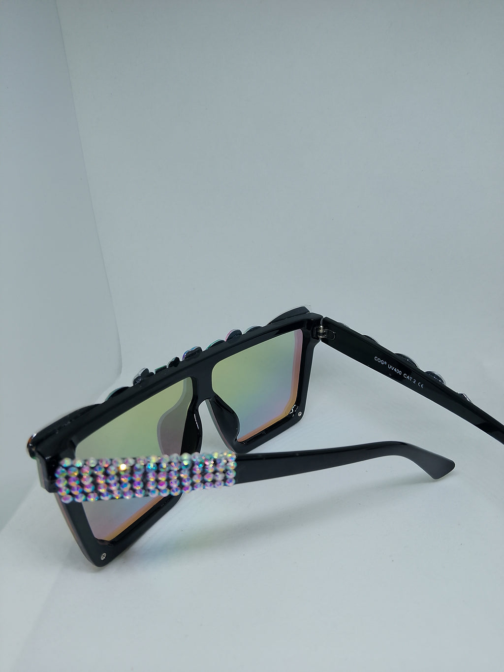 Multi-Color Hologram Chroma Crystal Solar Frame Glasses
