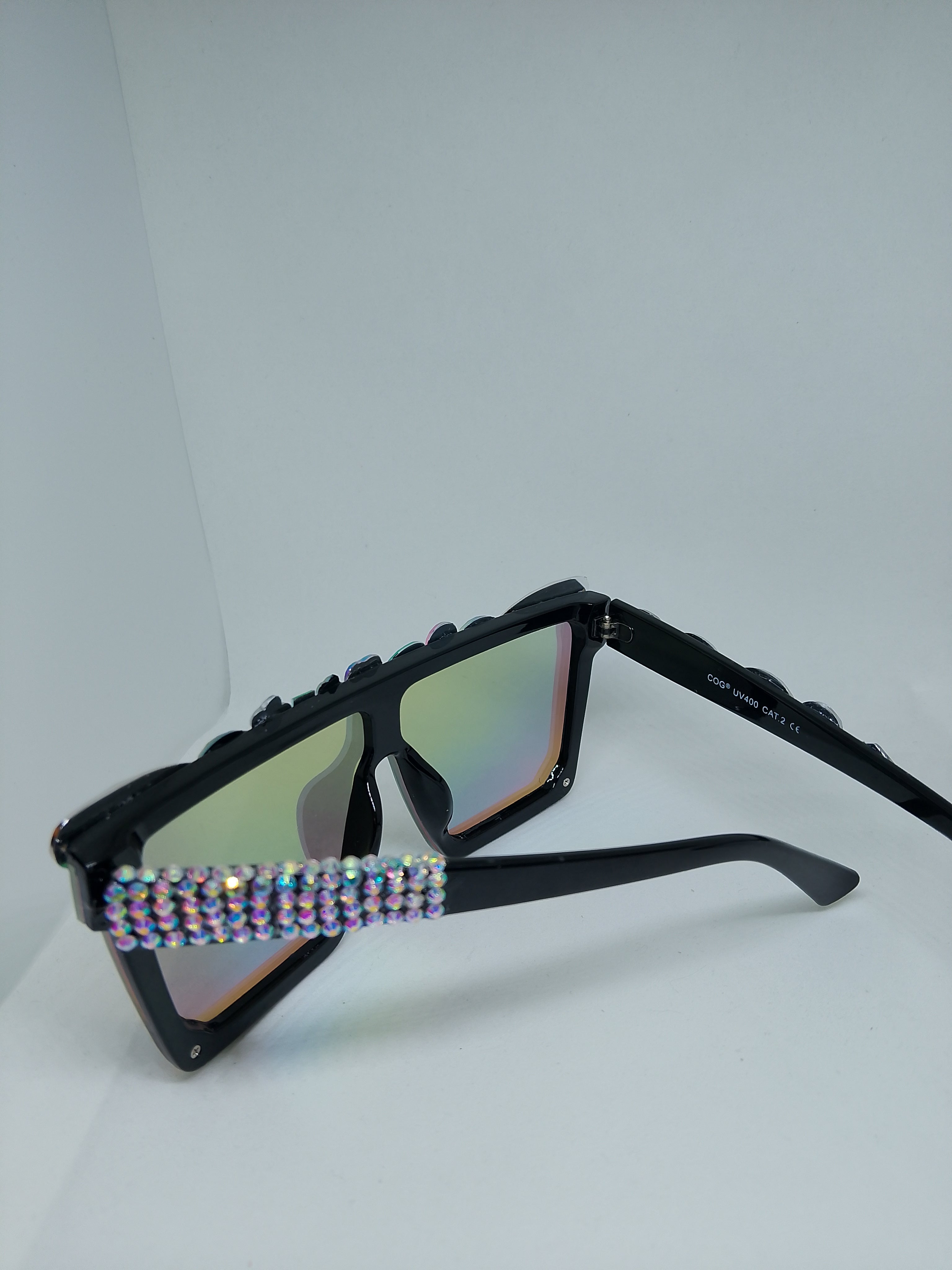 Multi-Color Hologram Chroma Crystal Solar Frame Glasses