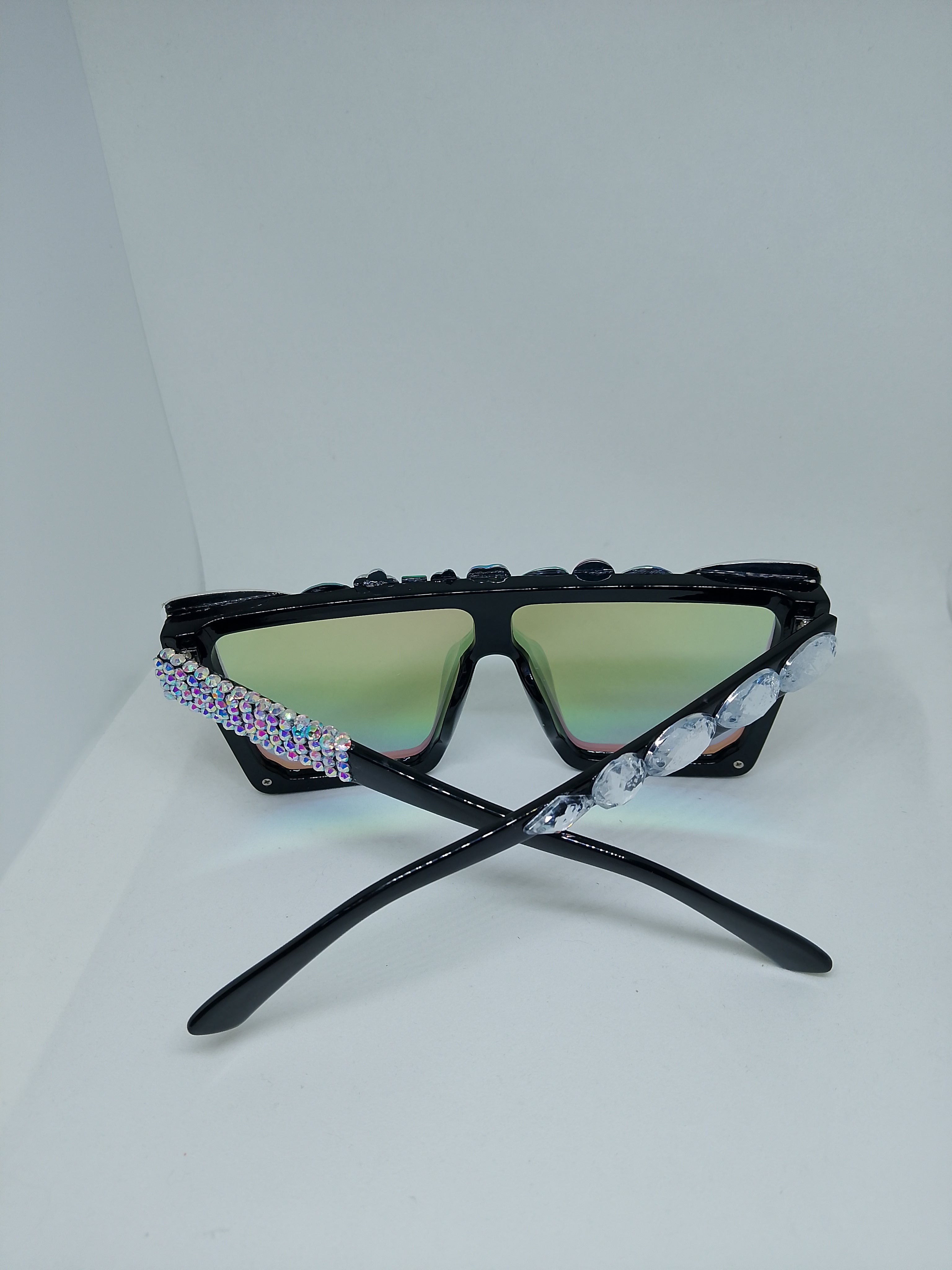 Multi-Color Hologram Chroma Crystal Solar Frame Glasses