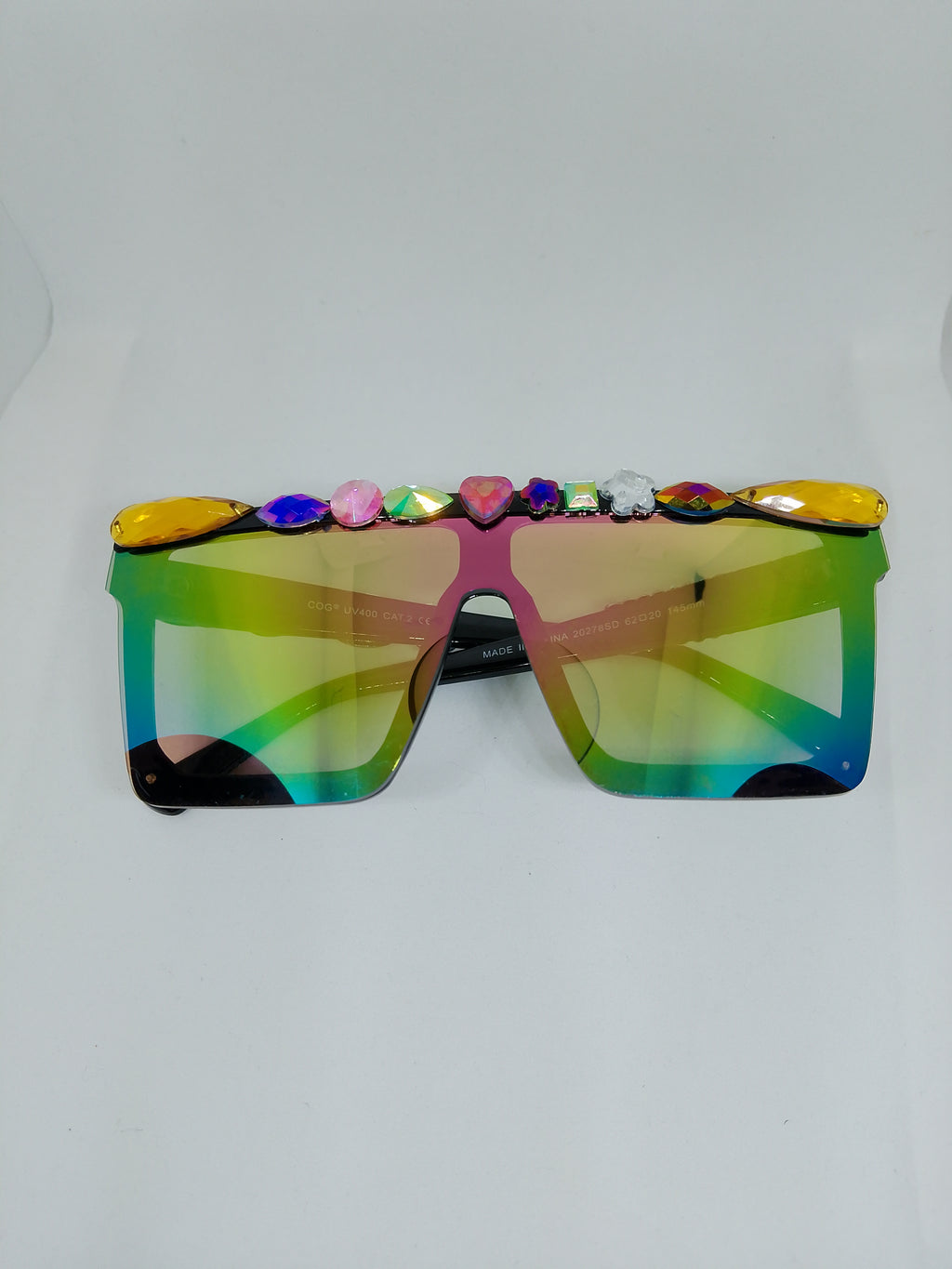 Multi-Color Hologram Chroma Crystal Solar Frame Glasses