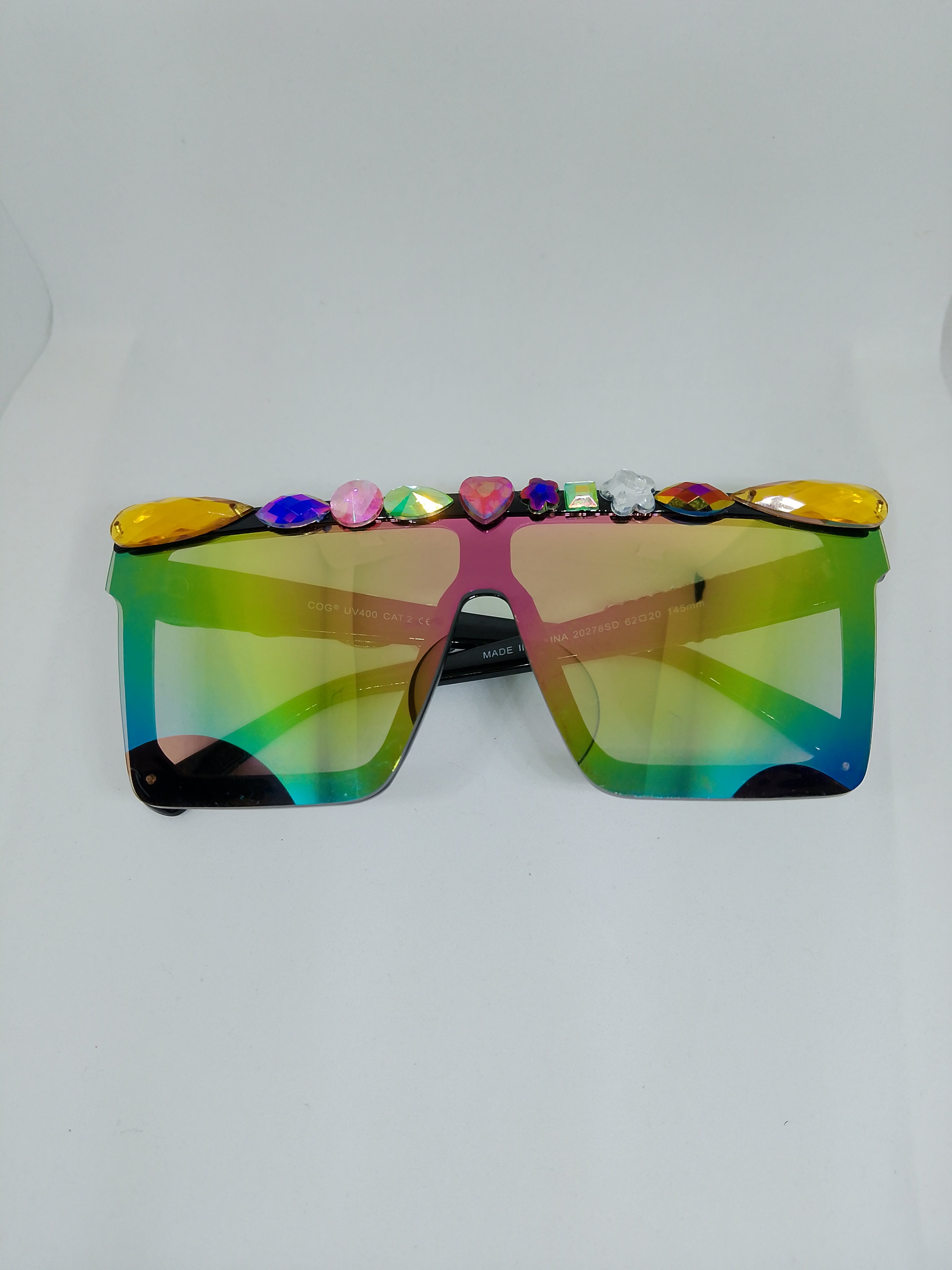 Multi-Color Hologram Chroma Crystal Solar Frame Glasses